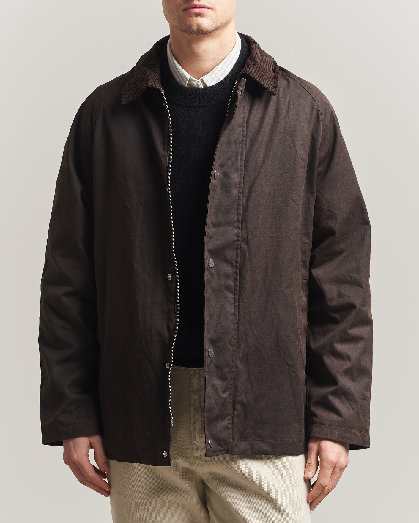 Men | Coats & Jackets | A Day's March | Limestone Waxed Jacket Dark Brown