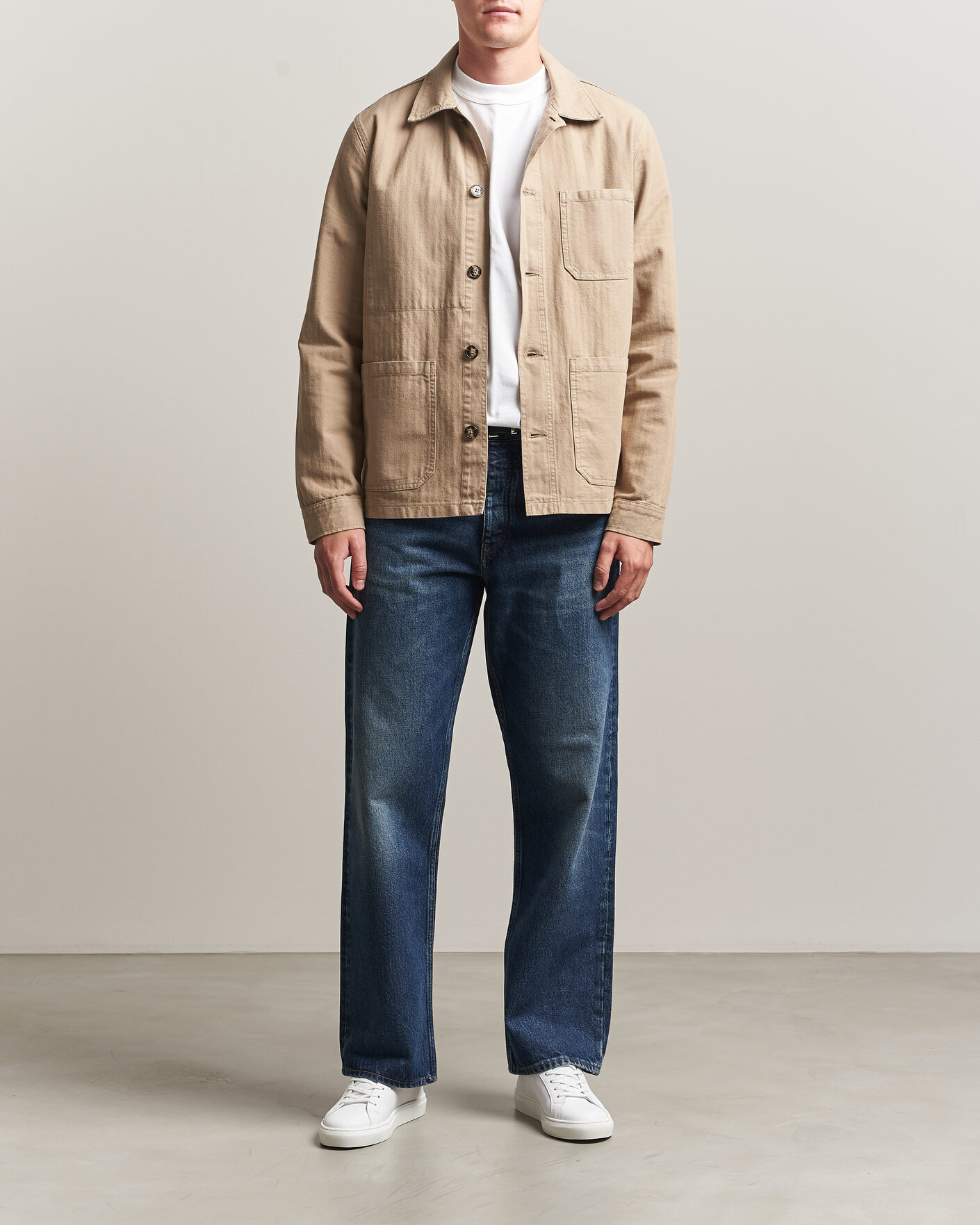 Men |  | A Day's March | Original Herringbone Overshirt Desert Taupe