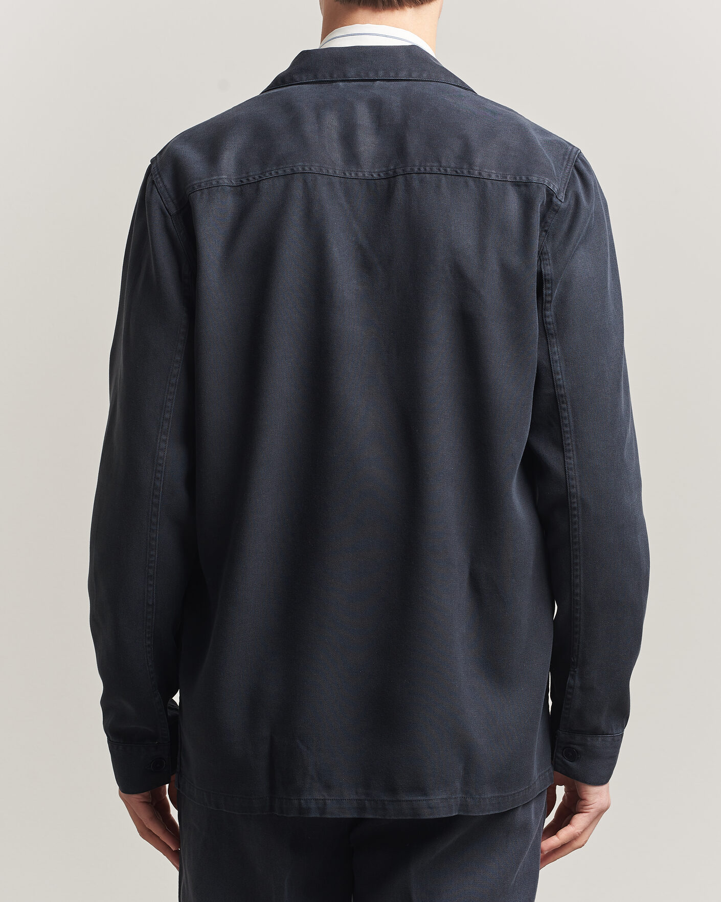 Men | Shirts | A Day's March | Banagher Lyocell Overshirt Navy