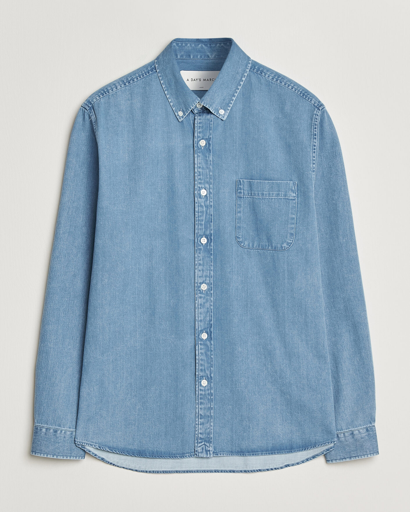 Men | Shirts | A Day's March | Original Denim Shirt Light Blue