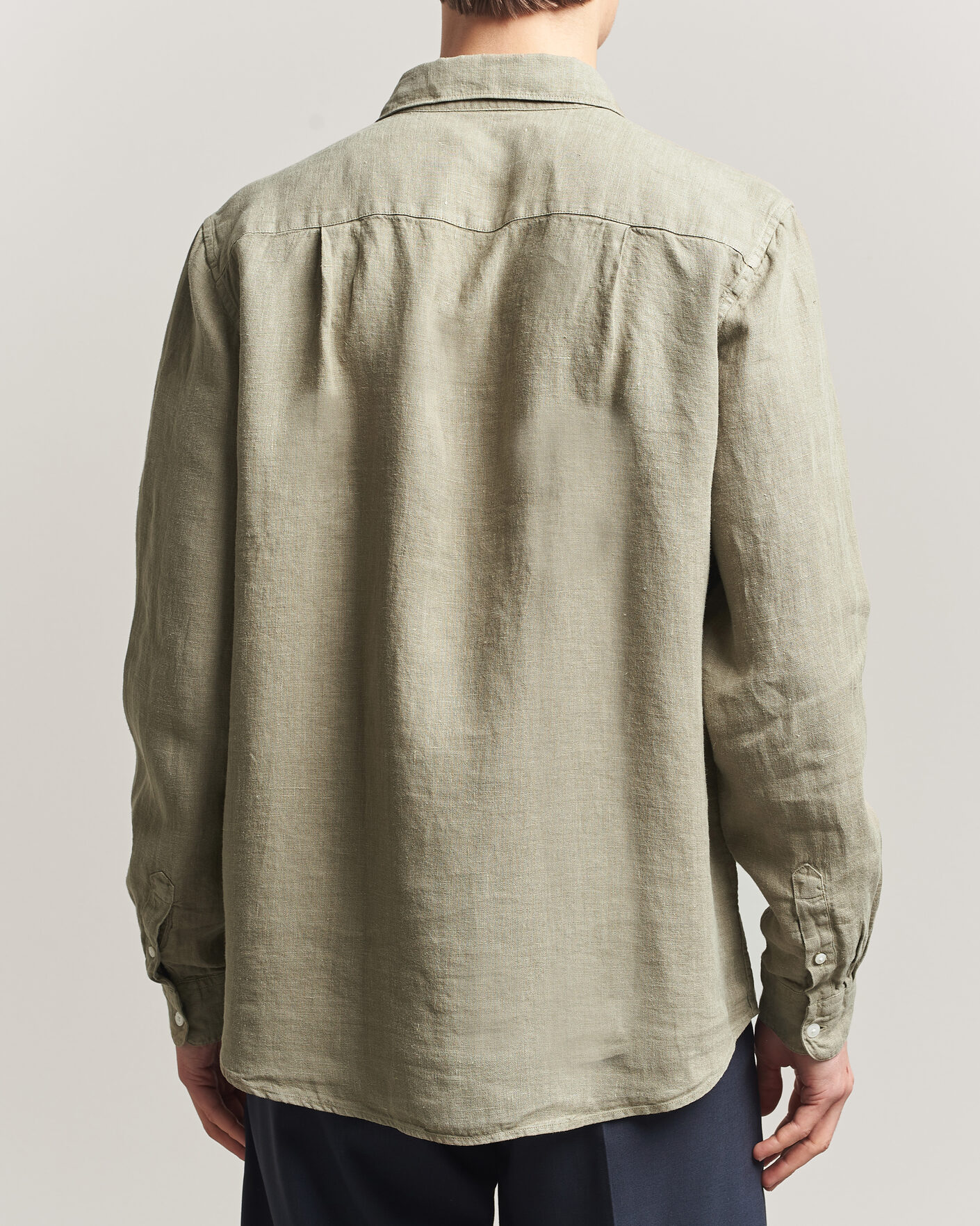 Men | Shirts | A Day's March | Daintree Linen Shirt Misty Green