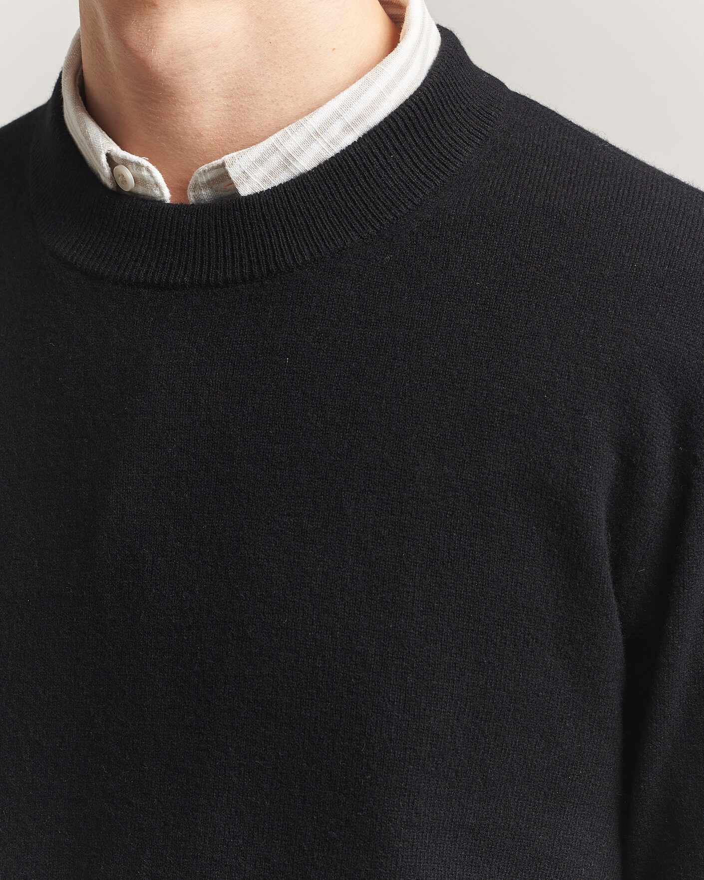 Men | Sweaters & Knitwear | A Day's March | Marlow Cashmere Blend Sweater Black
