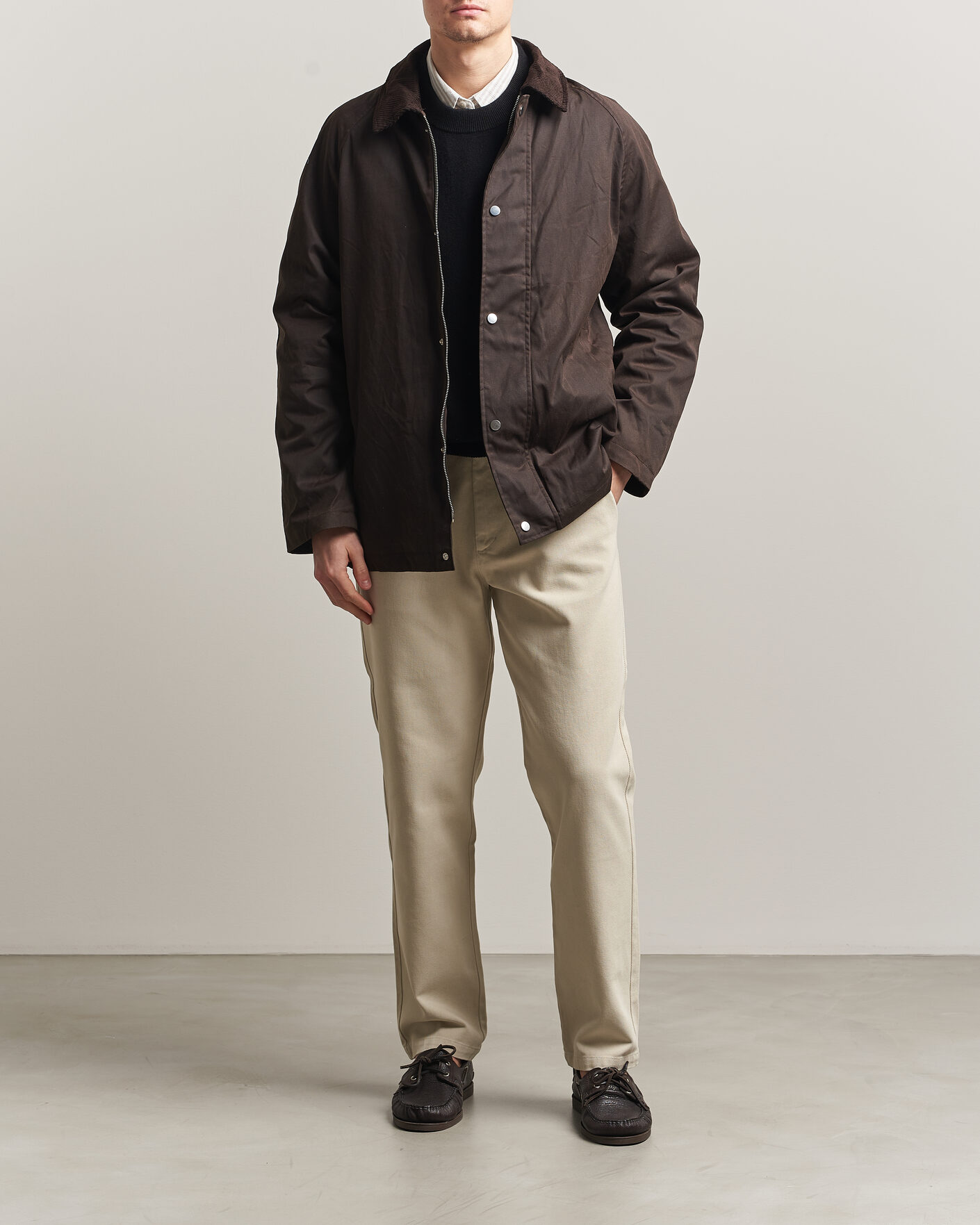 Men | Trousers | A Day's March | Miller Cotton Lyocell Trousers Light Khaki