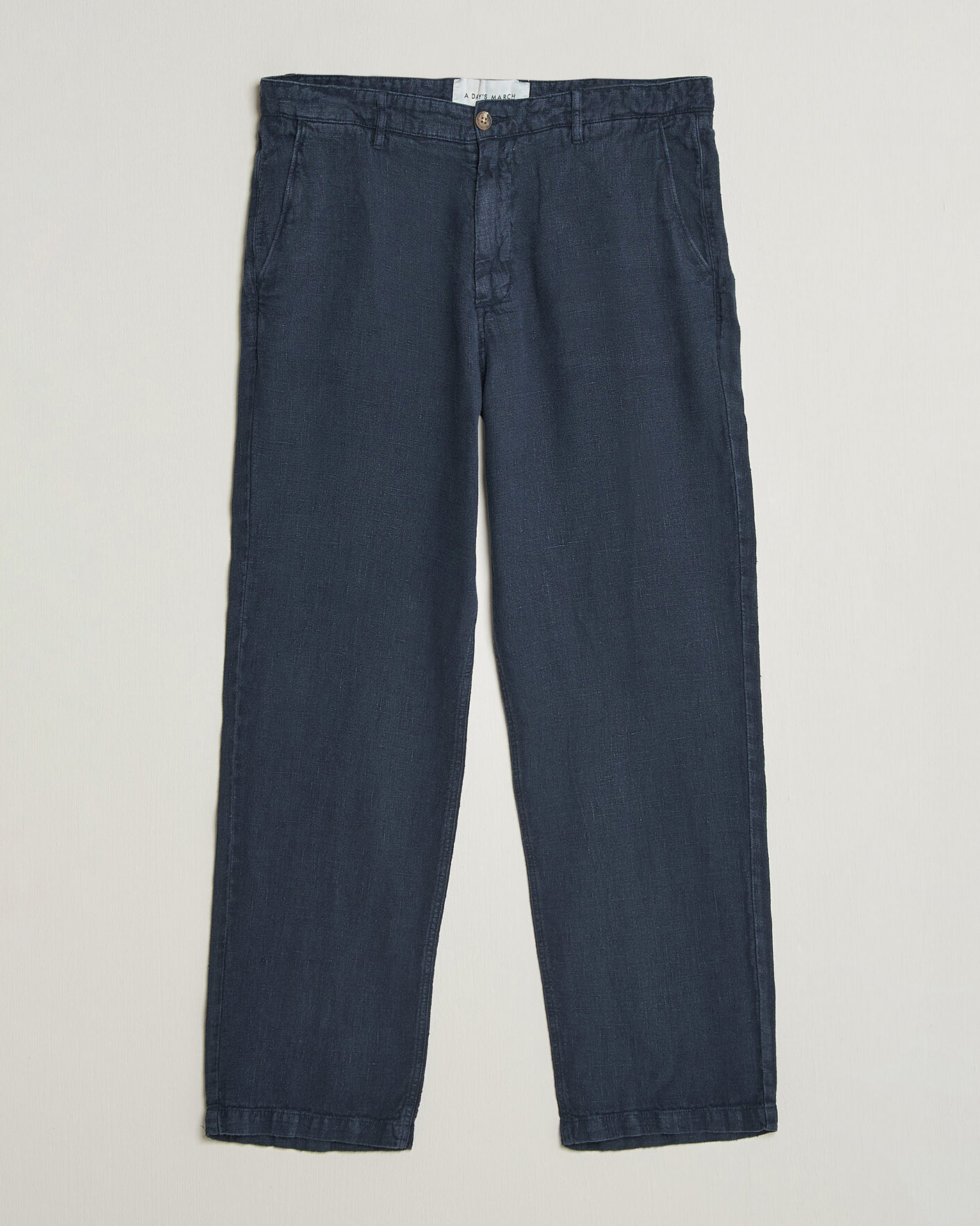 Men | Trousers | A Day's March | Redwood Linen Trousers Navy