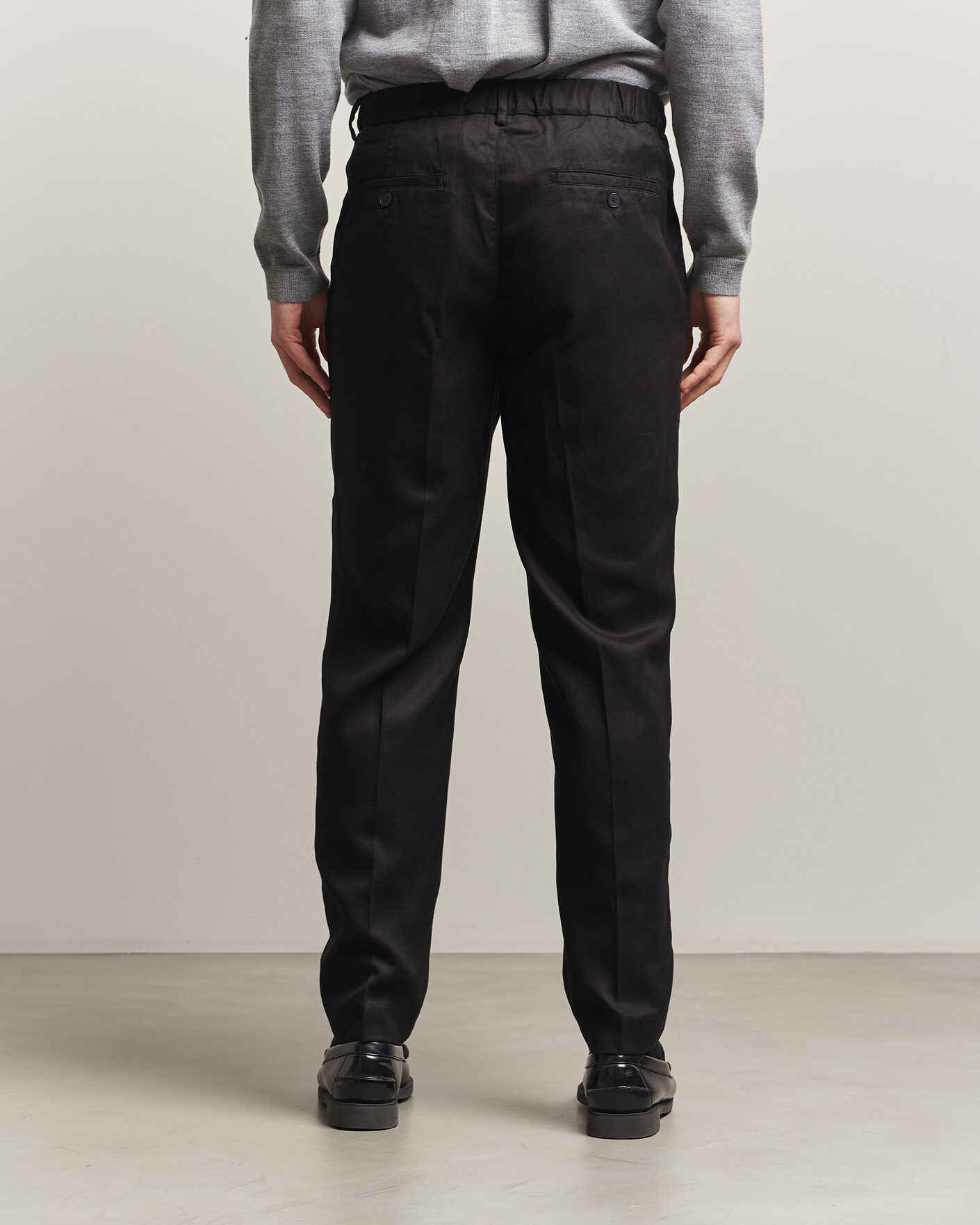 Men | Trousers | A Day's March | Smart Lyocell Trousers Black