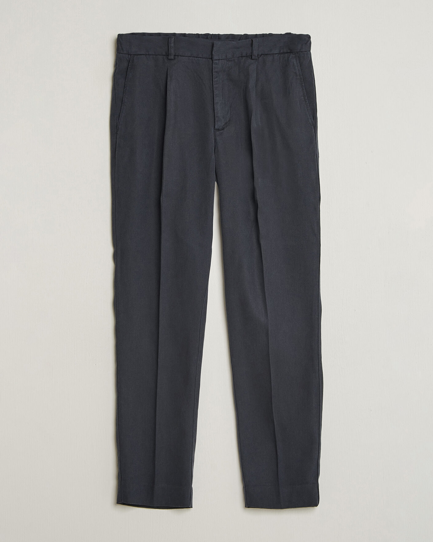 Men | Trousers | A Day's March | Smart Lyocell Trousers Navy