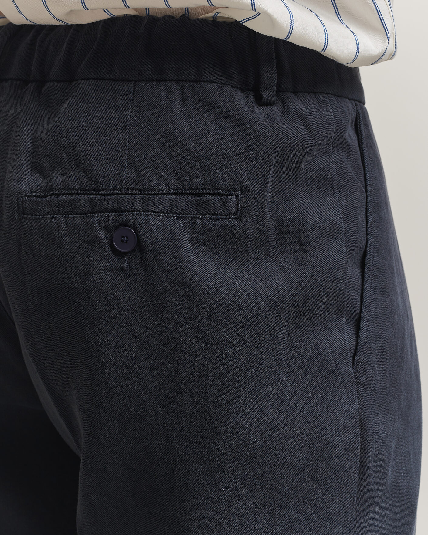 Men | Trousers | A Day's March | Smart Lyocell Trousers Navy
