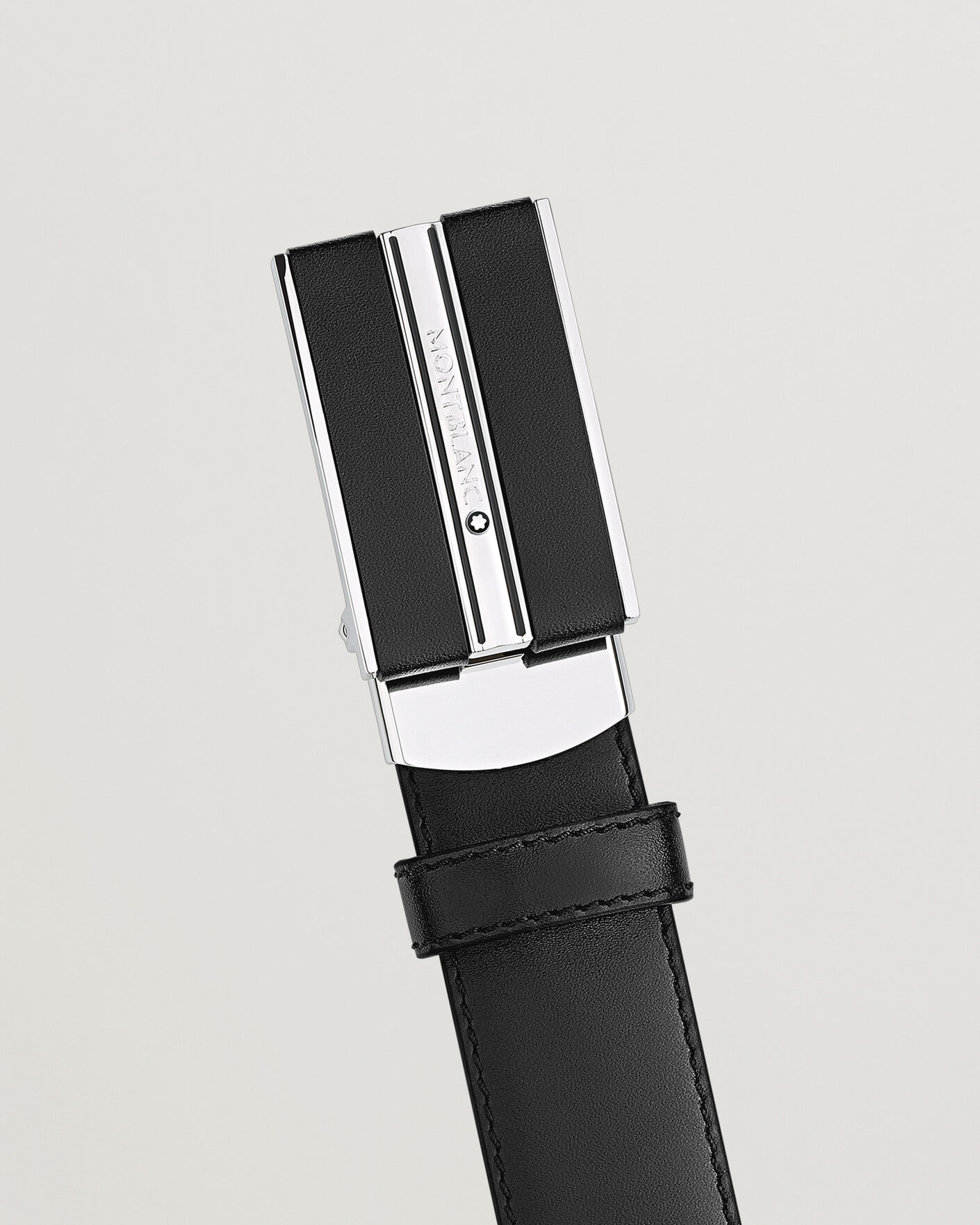 Men | Belts | Montblanc | Plate 30mm Leather Belt Black