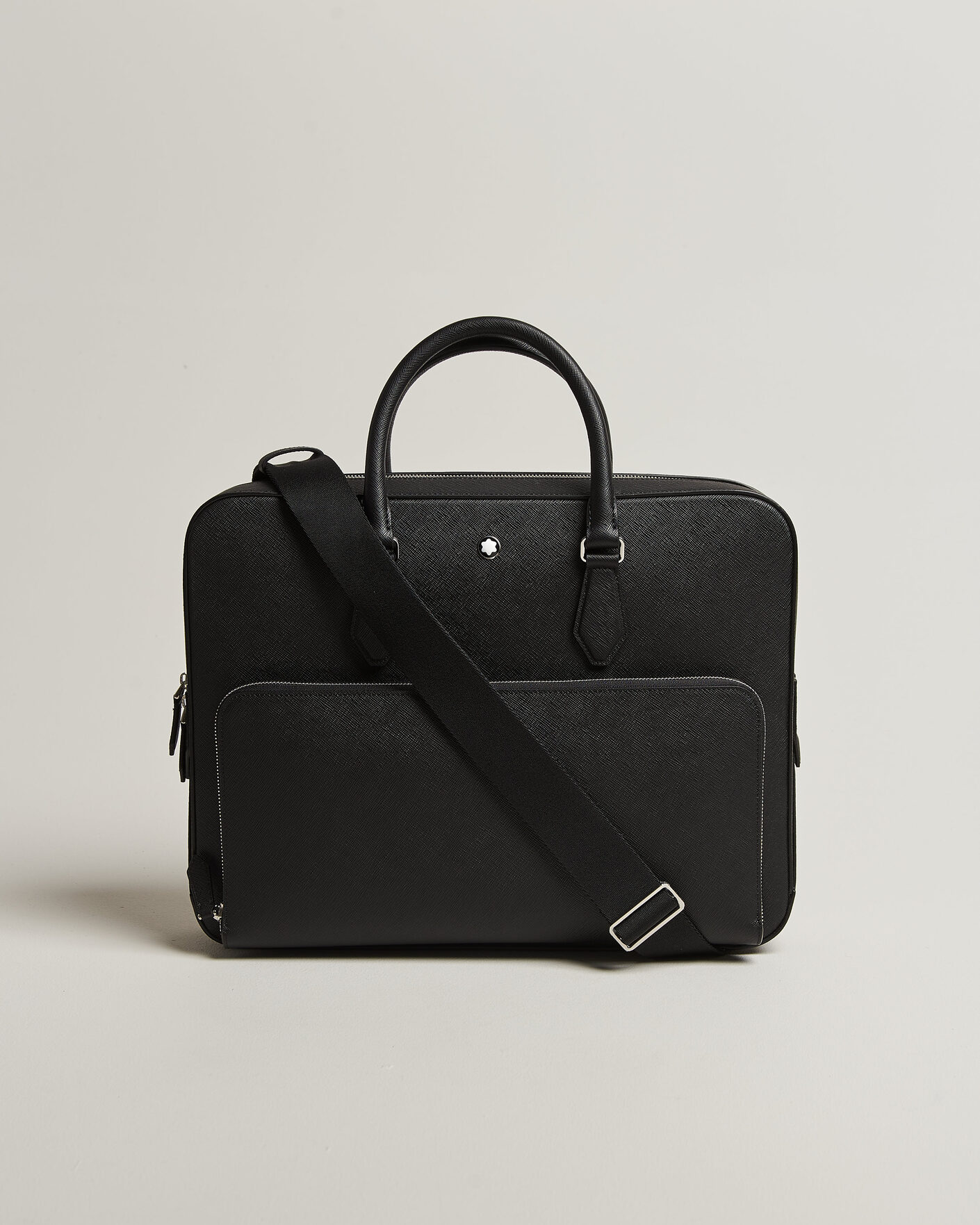 Men | Bags | Montblanc | Medium Sartorial Leather Briefcase with Pocket Black