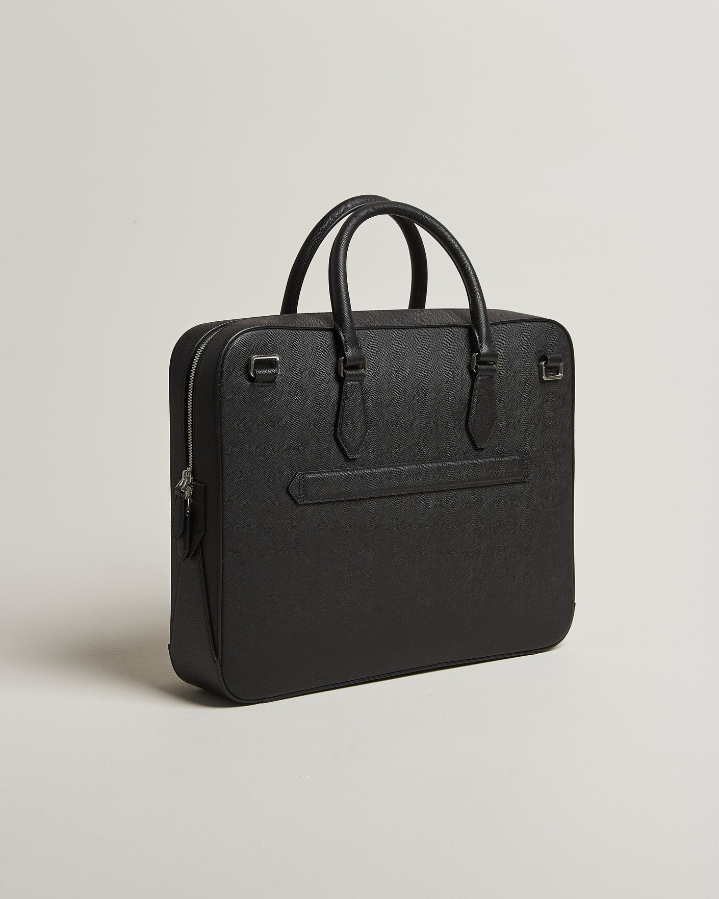 Men | Bags | Montblanc | Medium Sartorial Leather Briefcase with Pocket Black