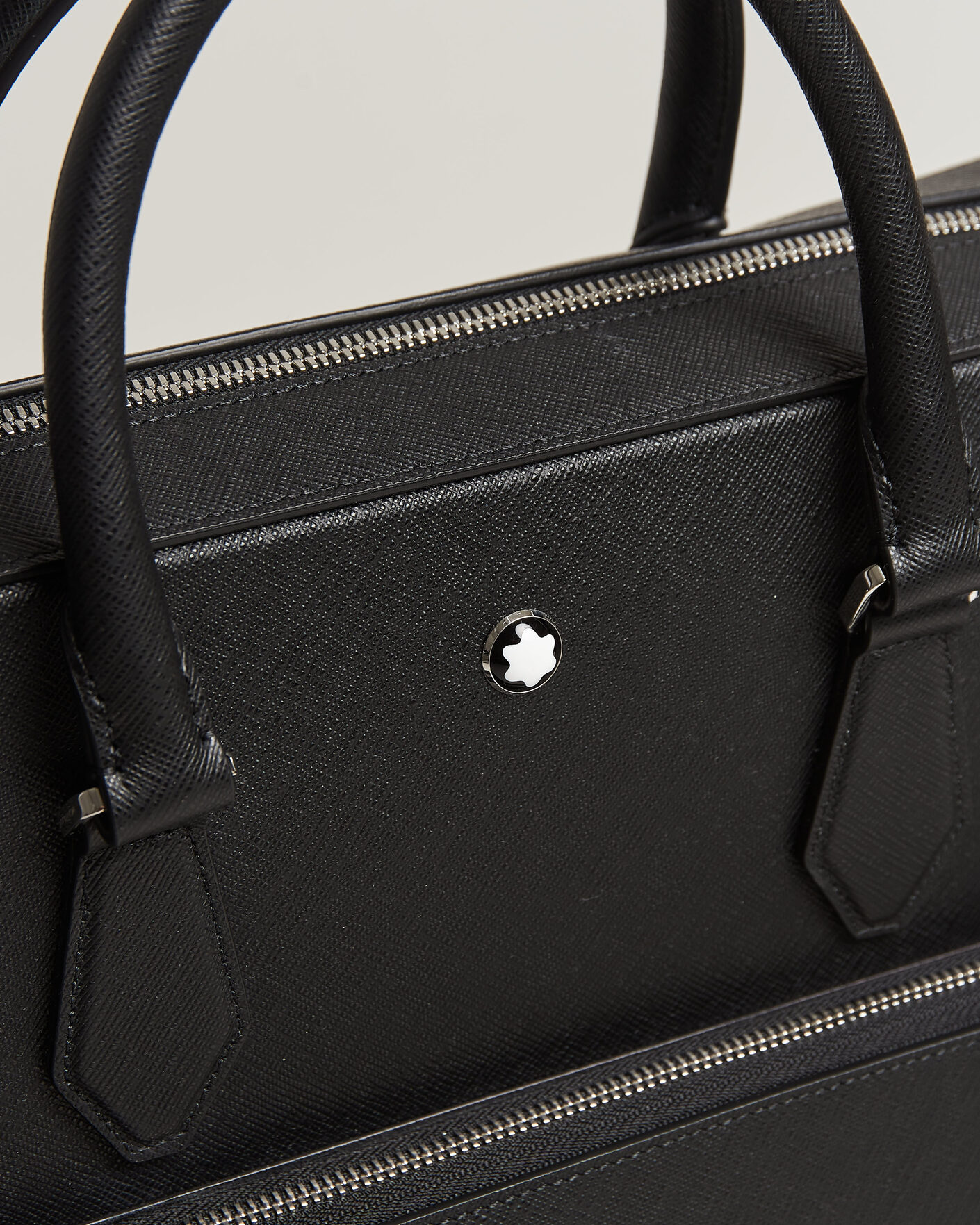 Men | Bags | Montblanc | Medium Sartorial Leather Briefcase with Pocket Black