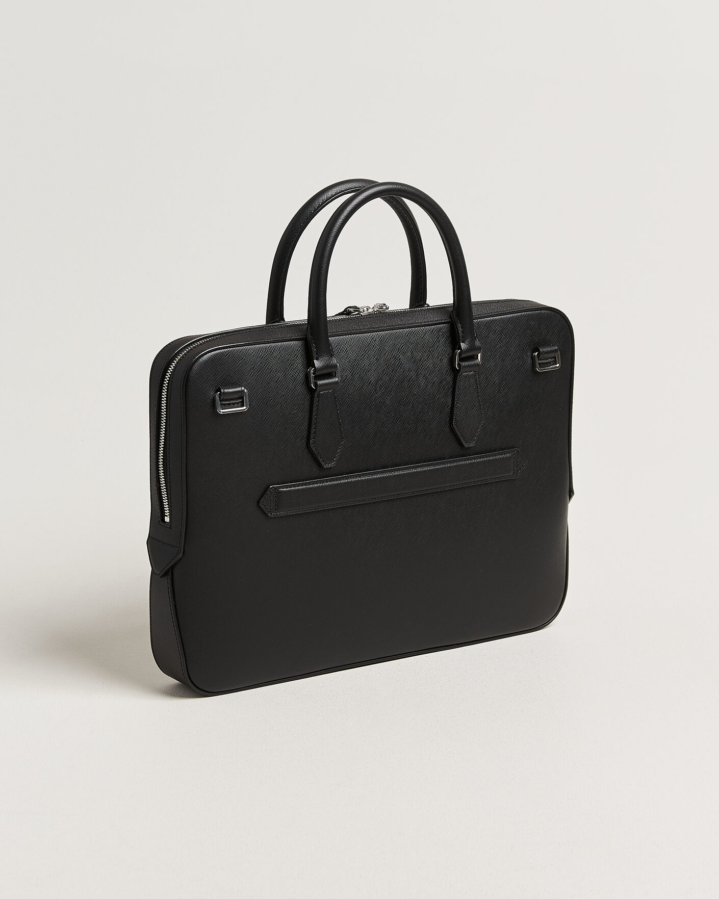 Montblanc Thin Sartorial Leather Briefcase Black at CareOfCarl.com