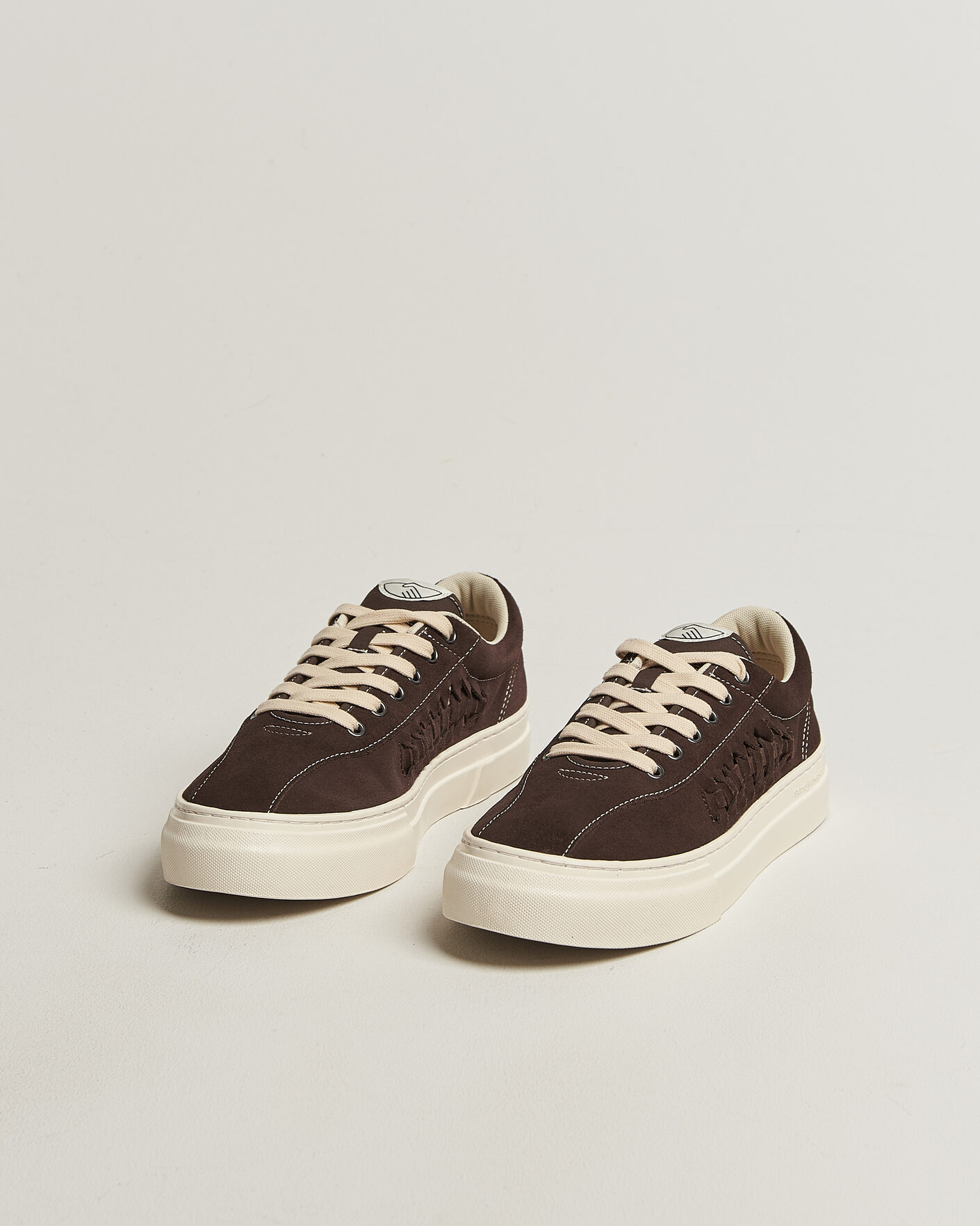 Men | Sneakers | Stepney Workers Club | Dellow 02 Woven Suede Sneaker Dark Brown