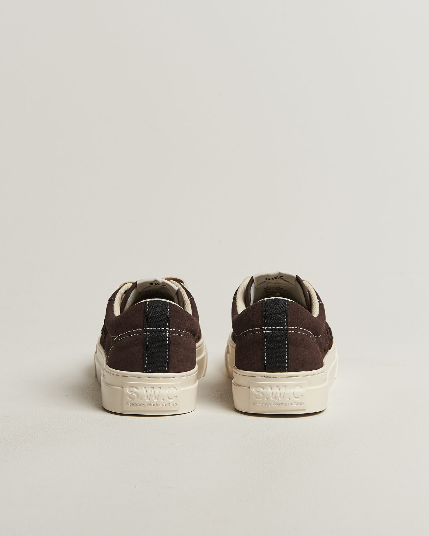 Men | Sneakers | Stepney Workers Club | Dellow 02 Woven Suede Sneaker Dark Brown