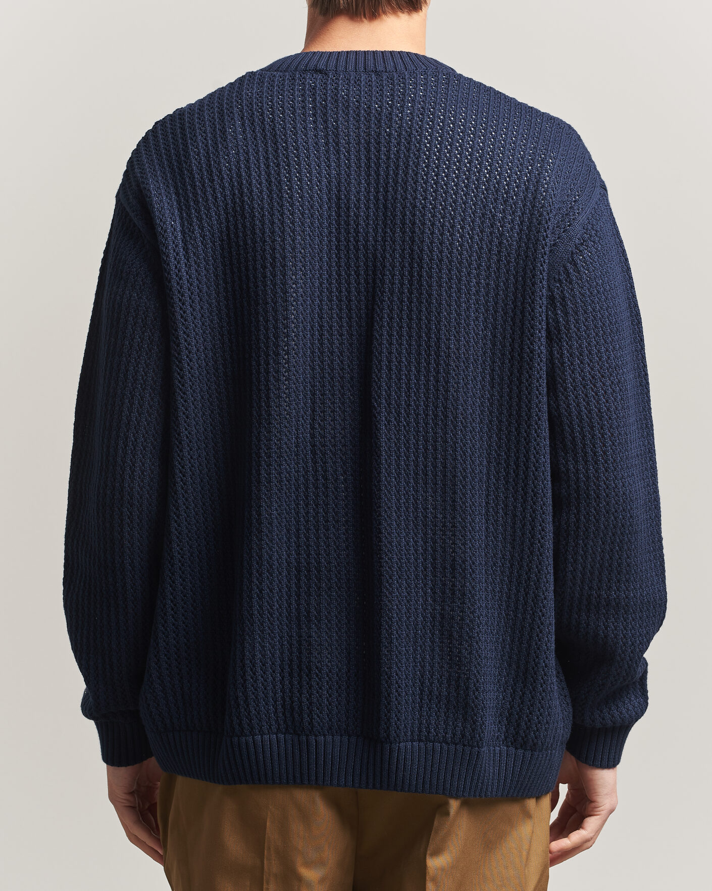 Men | Sweaters & Knitwear | LES DEUX | Prince Lace Knitted Cardigan Dark Navy