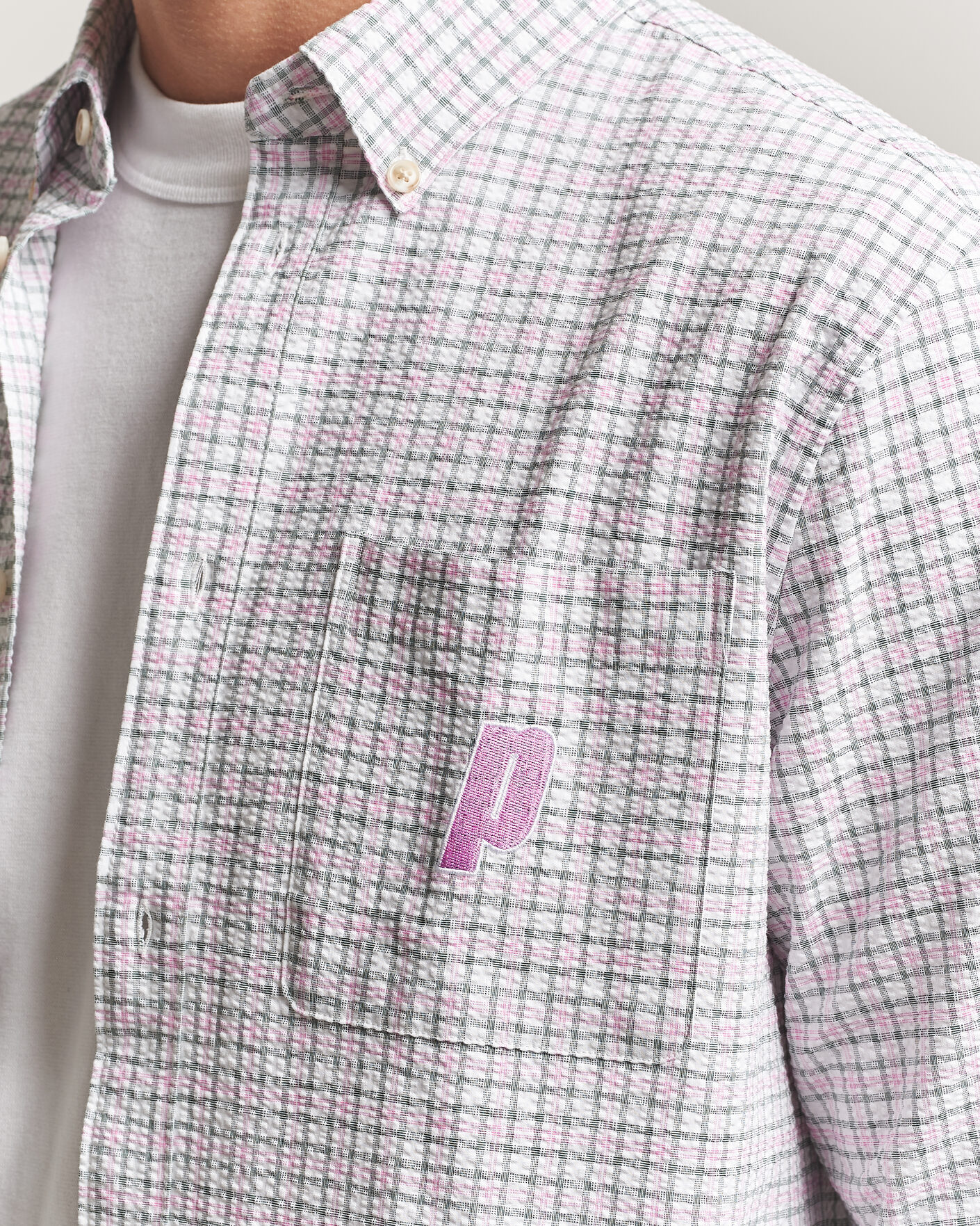 Men | Shirts | LES DEUX | Prince Seersucker Check Shirt Ivory