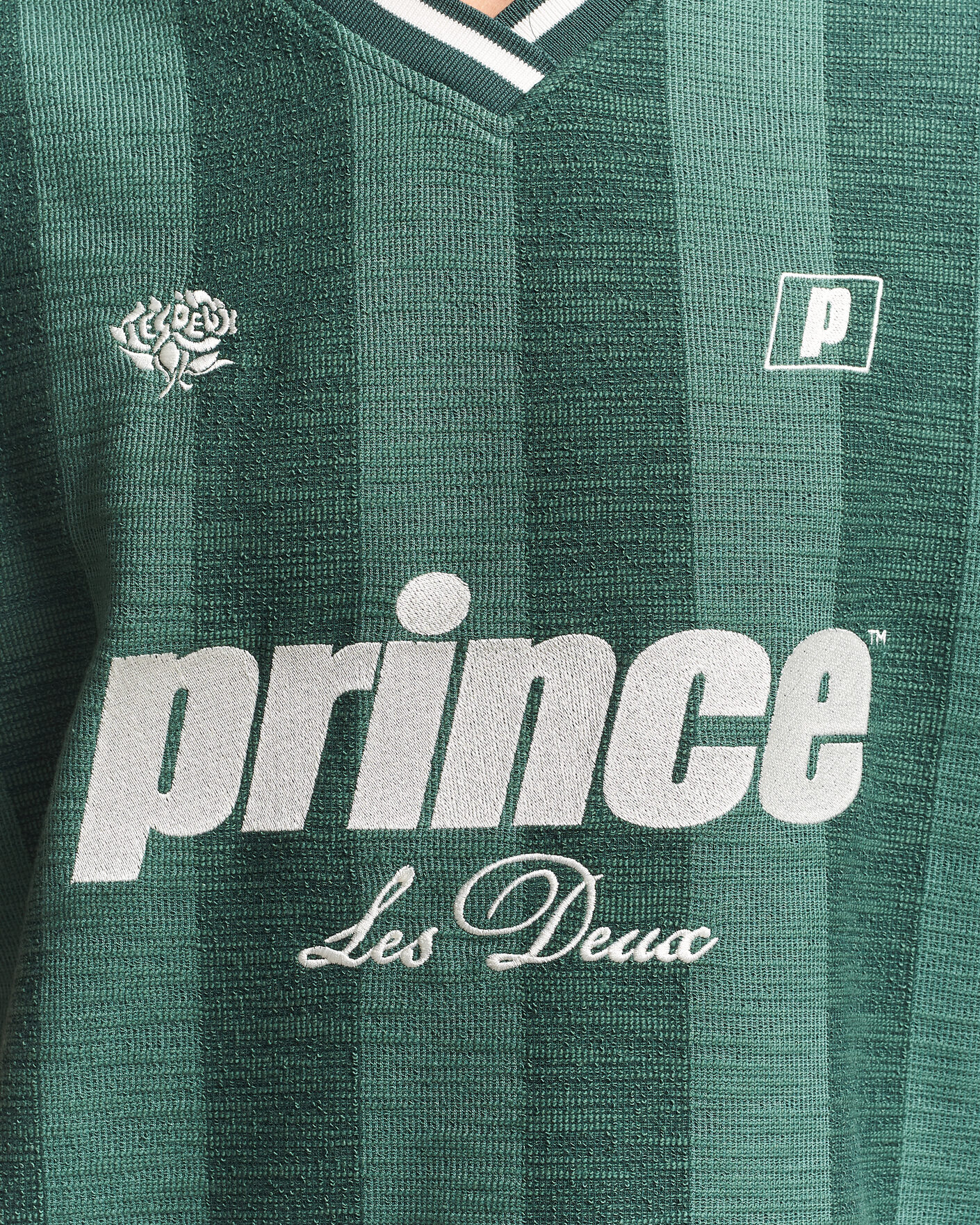 Men | Polo Shirts | LES DEUX | Prince Stripe Jaquard Polo Pineneedle Green