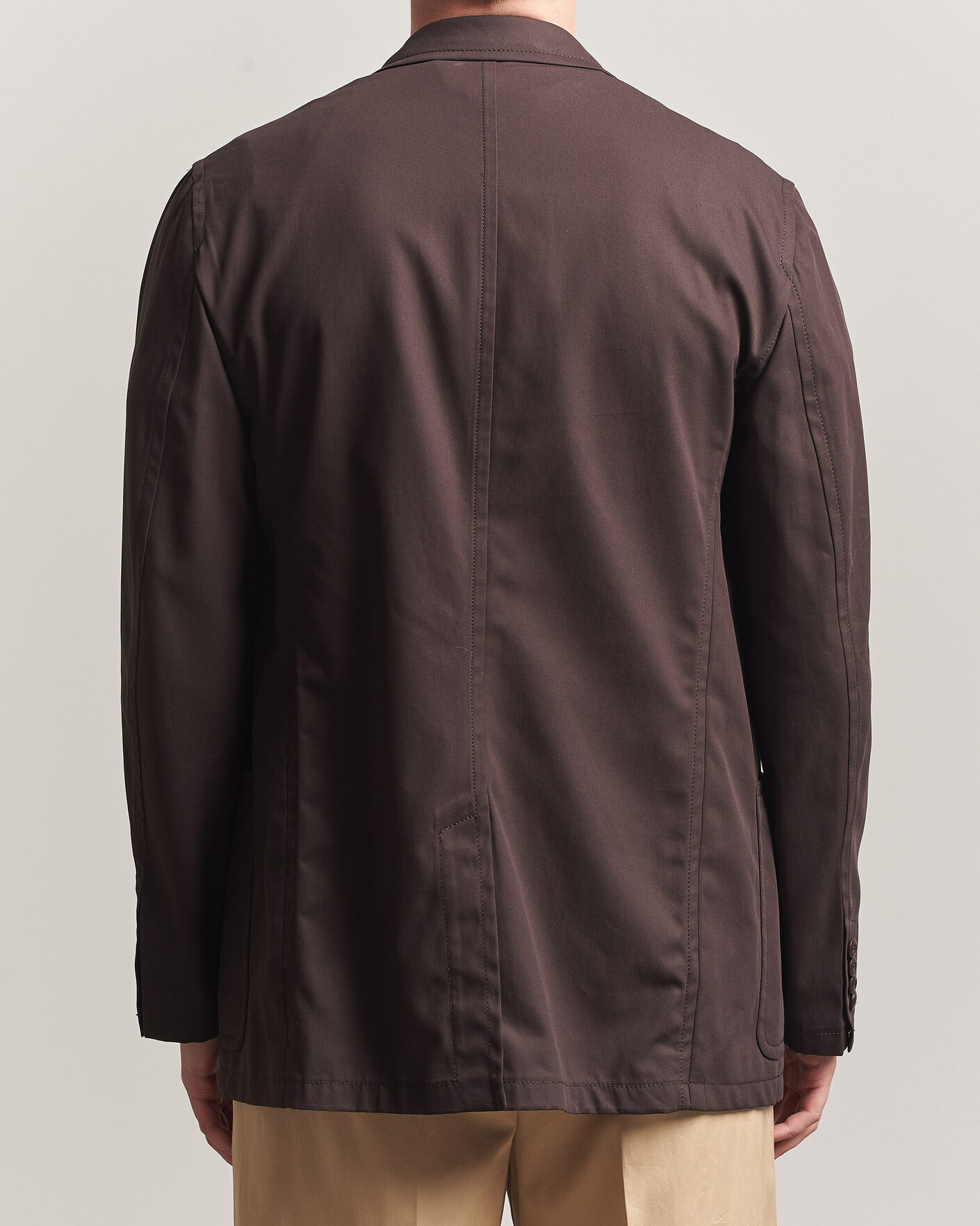 Men | Blazers | Filippa K | Reese Cotton Double Breasted Blazer Dark Chocolate