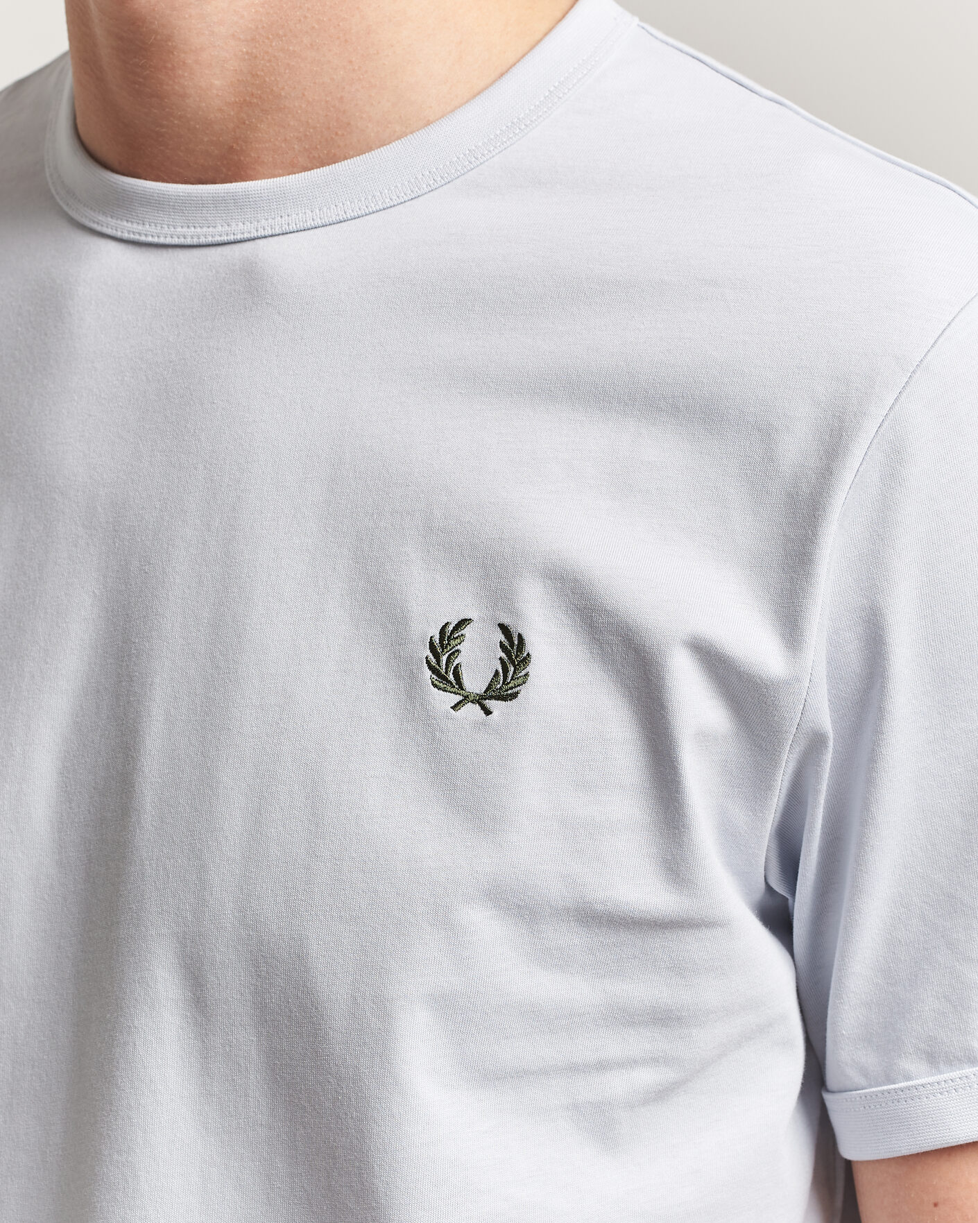 Men | T-Shirts | Fred Perry | Ringer T-Shirt Dusky Blue