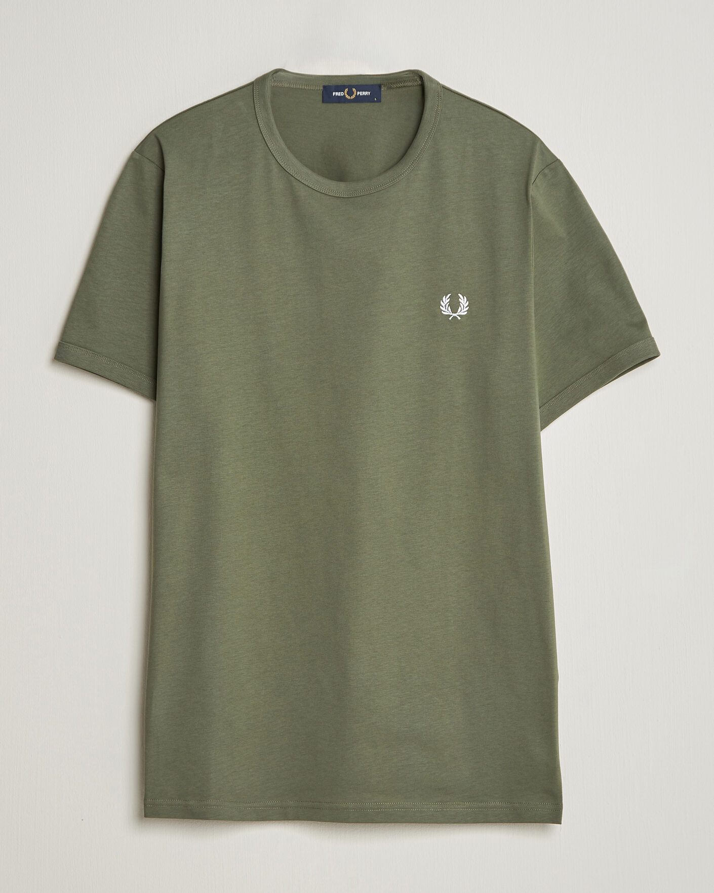 Men | T-Shirts | Fred Perry | Ringer T-Shirt Laurel Wreath Green