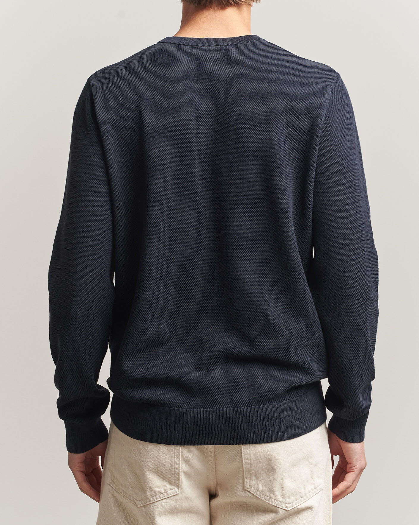 Men | Sweaters & Knitwear | Fred Perry | Piqué Stitched Sweater Navy