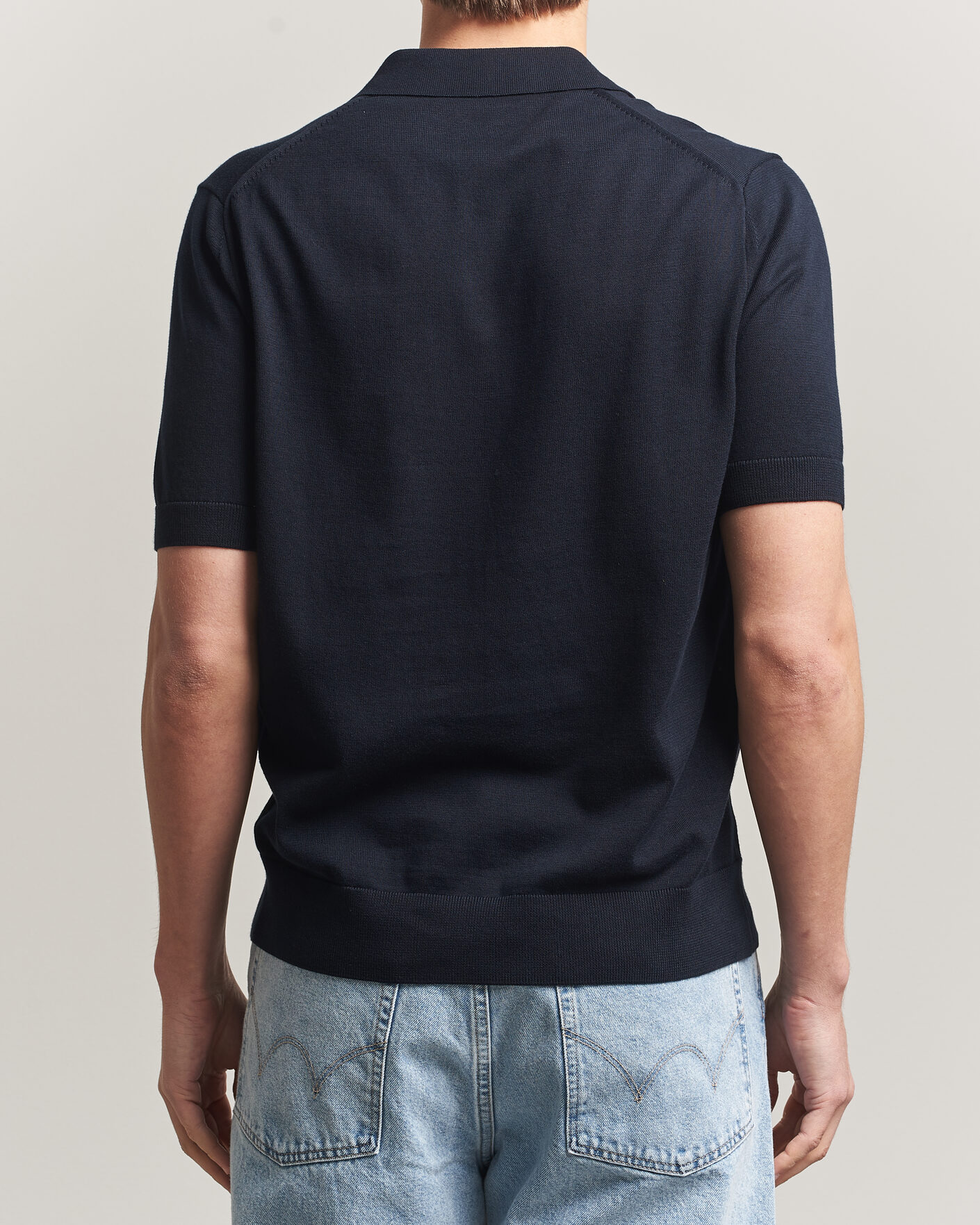 Men | Polo Shirts | Fred Perry | Cotton Knitted Polo Navy