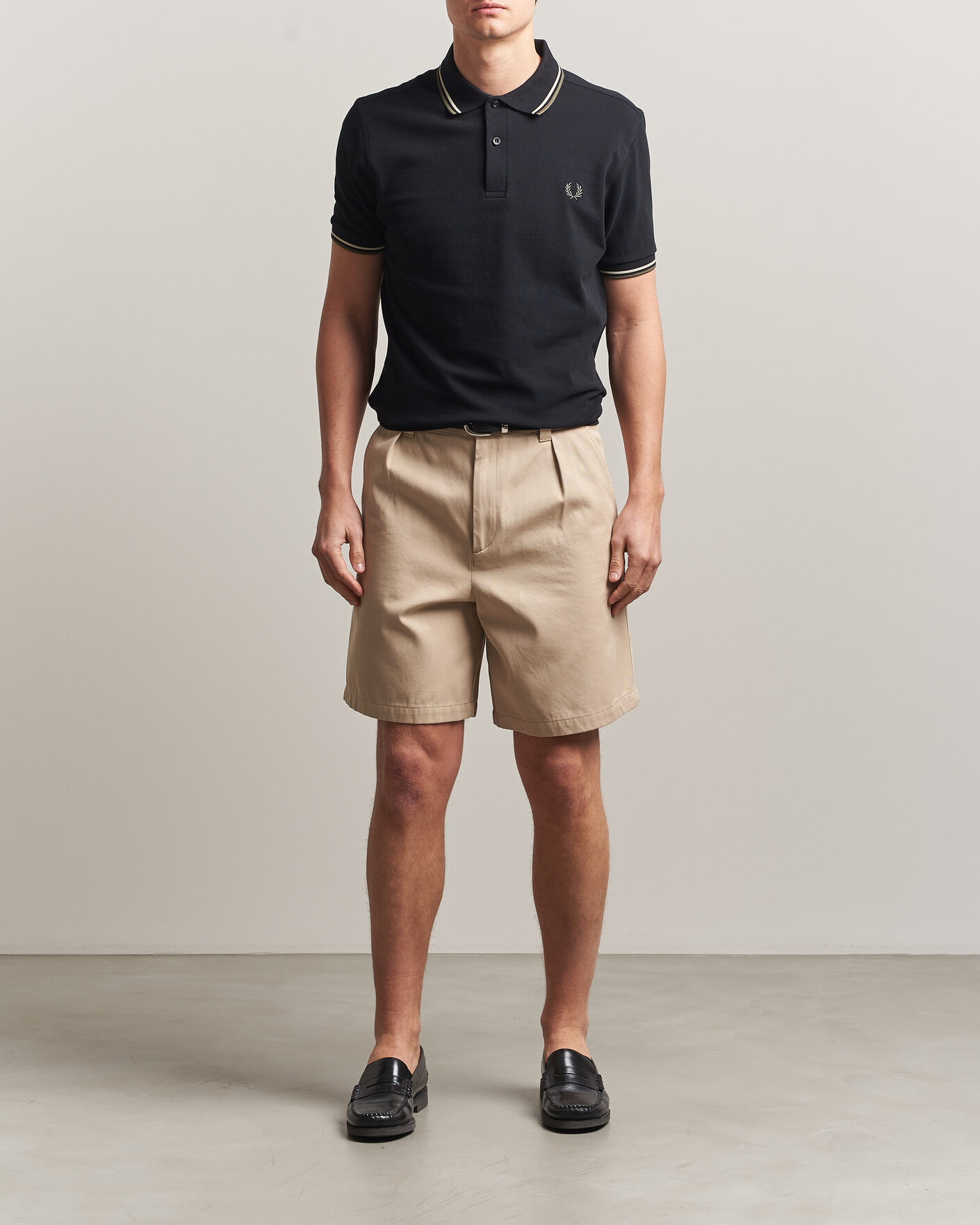 Men | Polo Shirts | Fred Perry | Twin Tipped Polo Shirt Black