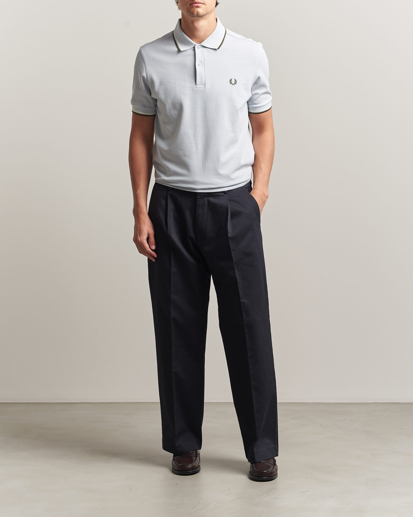 Men | Polo Shirts | Fred Perry | Twin Tipped Polo Shirt Dusky Blue
