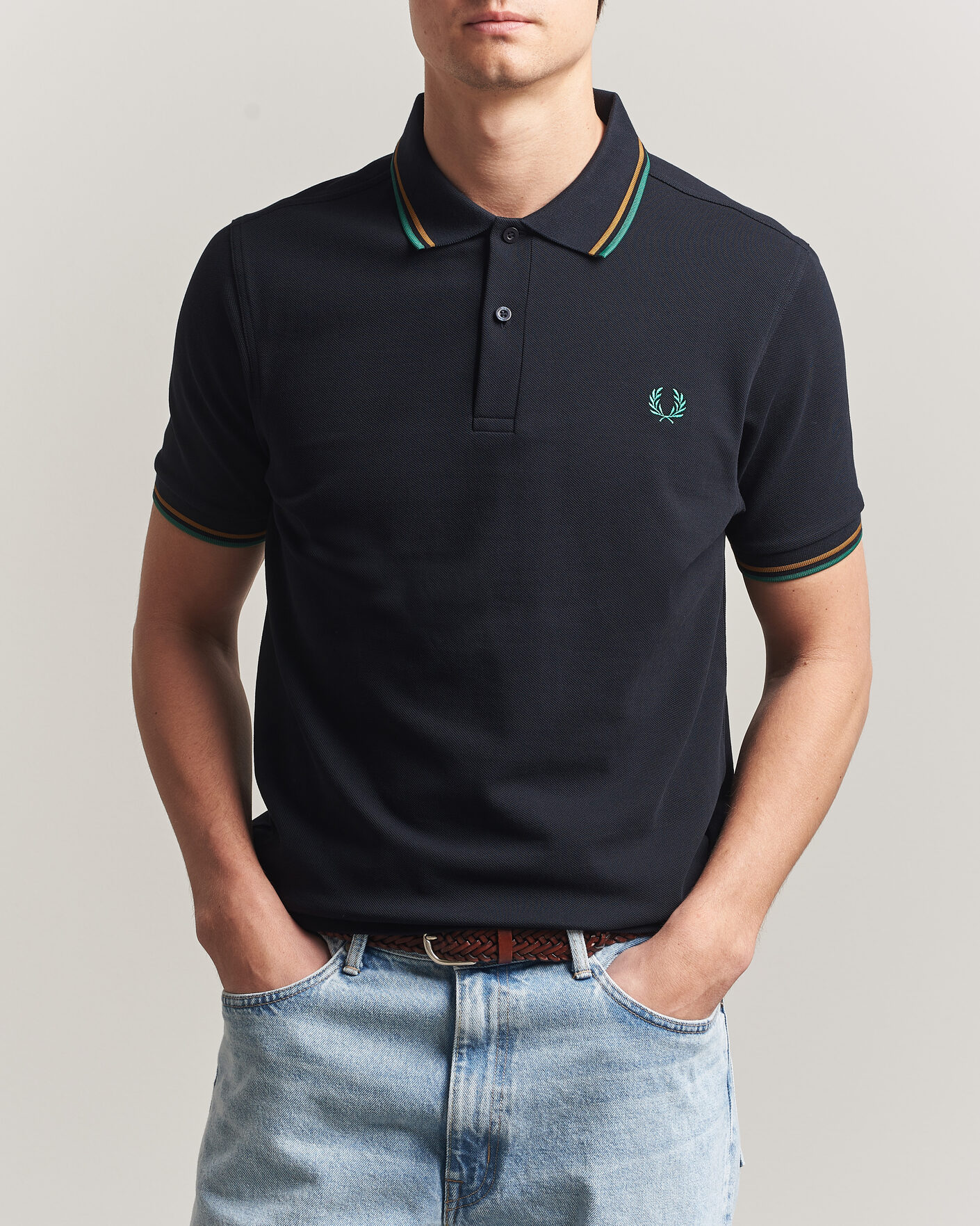 Men | Polo Shirts | Fred Perry | Twin Tipped Polo Shirt Navy