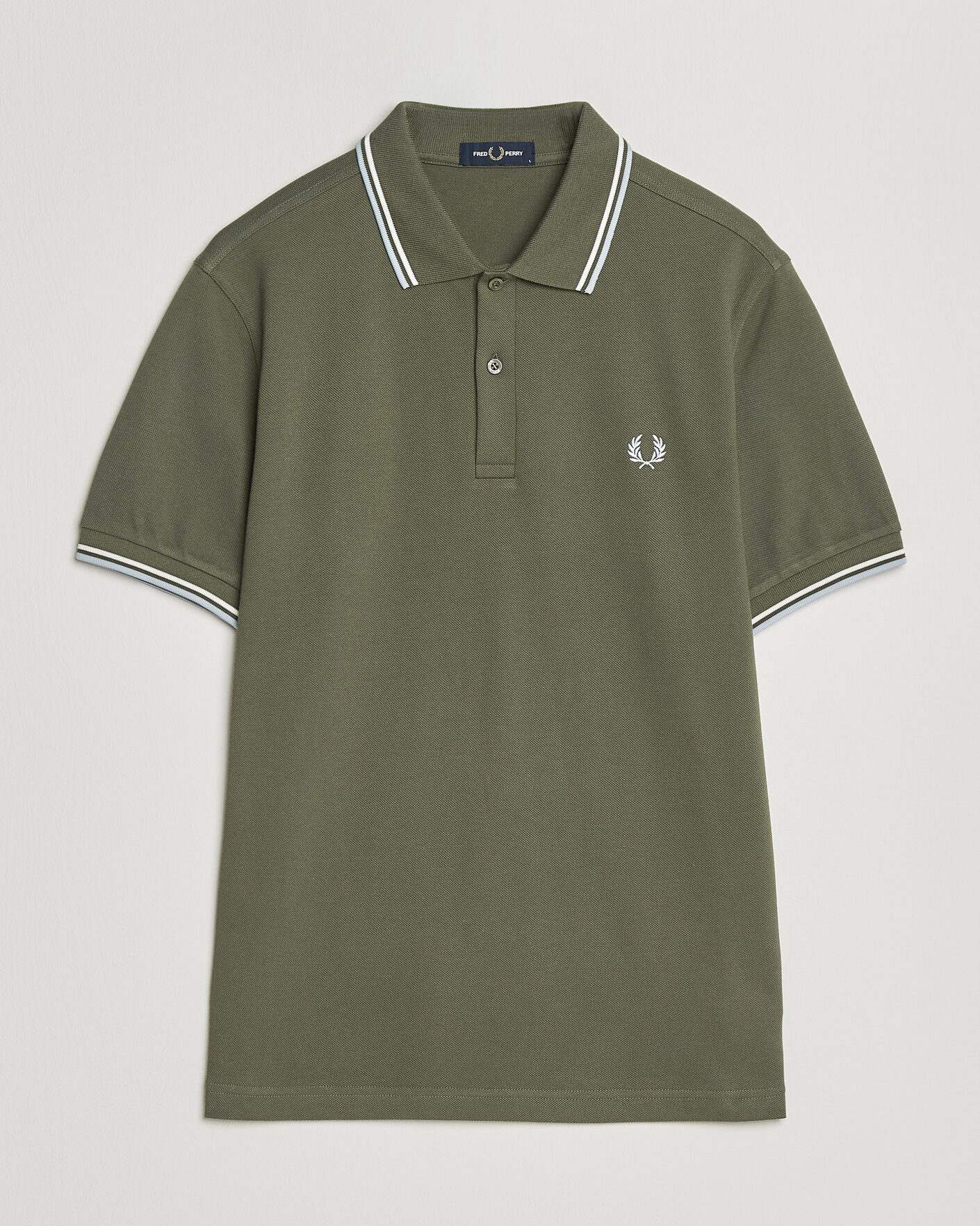 Men | Polo Shirts | Fred Perry | Twin Tipped Polo Shirt Laurel Wreath Green