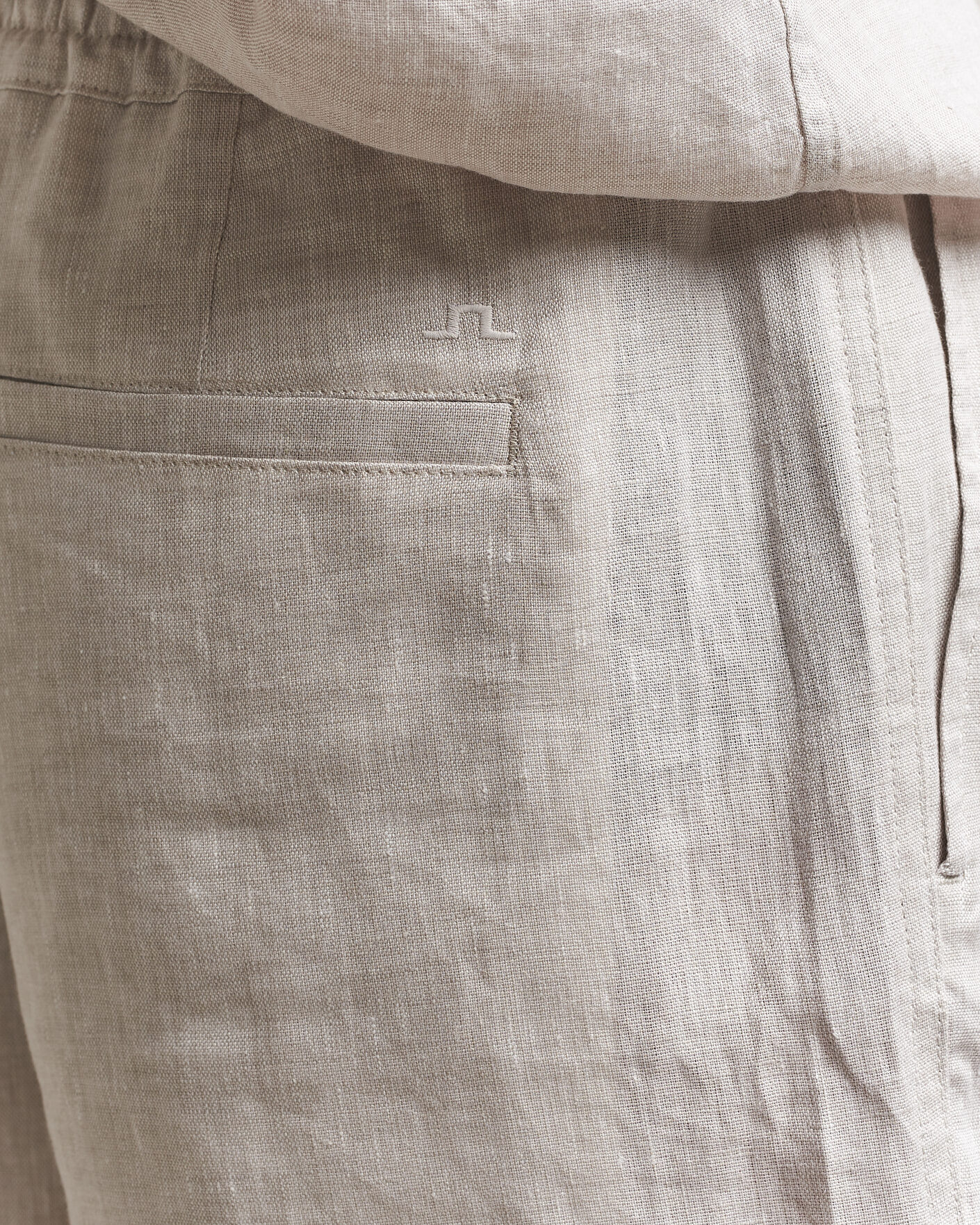 Men | Shorts | J.Lindeberg | Joff Linen Drawstring Shorts Moonbeam