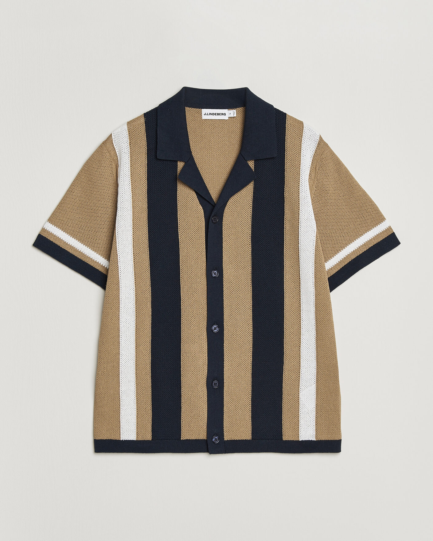 Men | Shirts | J.Lindeberg | Remus Knitted Resort Shirt Kelp