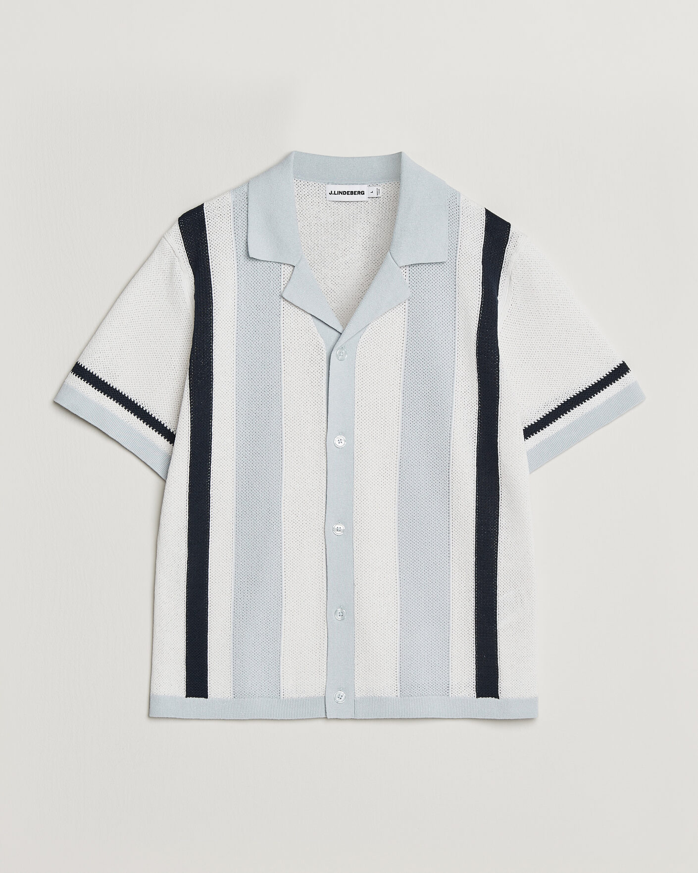 Men | Shirts | J.Lindeberg | Remus Knitted Resort Shirt Skywriting