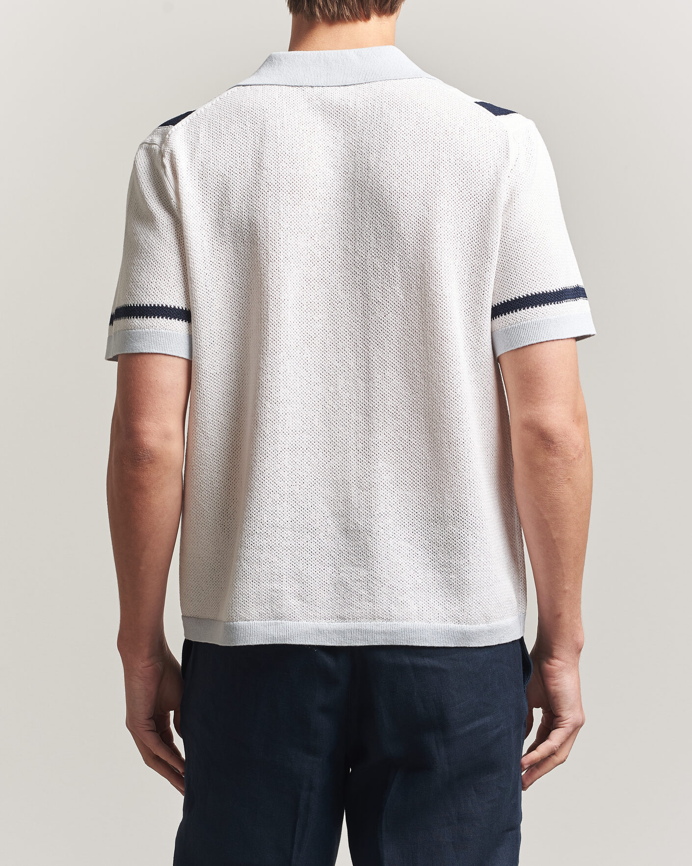 Men | Shirts | J.Lindeberg | Remus Knitted Resort Shirt Skywriting