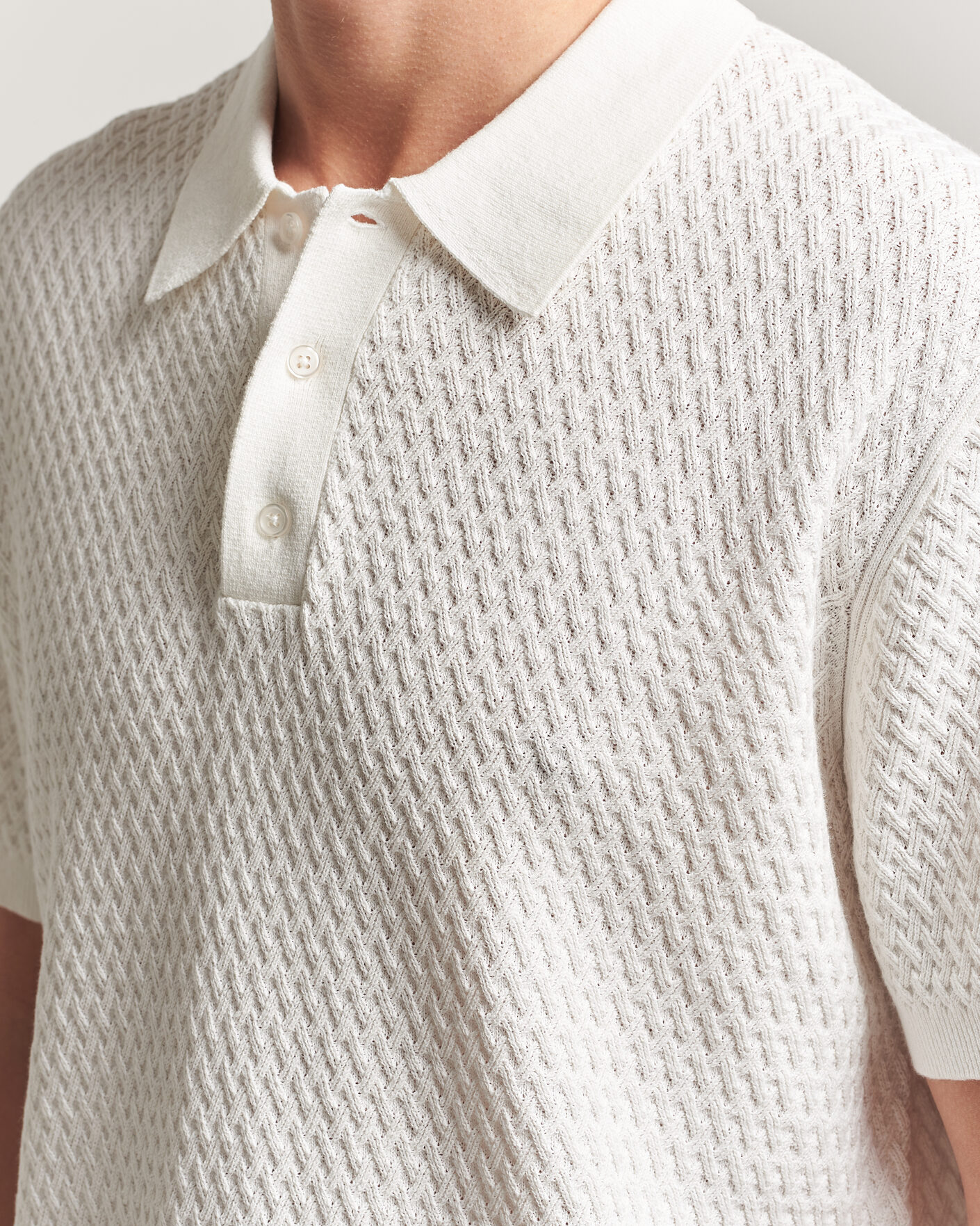Men | Polo Shirts | J.Lindeberg | Jacques Structured Knitted Polo Tofu
