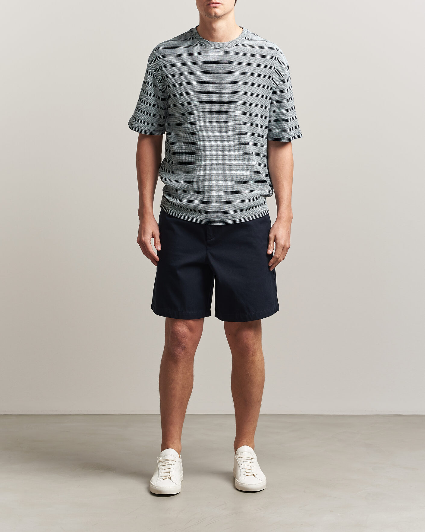 Men | T-Shirts | J.Lindeberg | Jose Jacquard T-Shirt Estate Blue