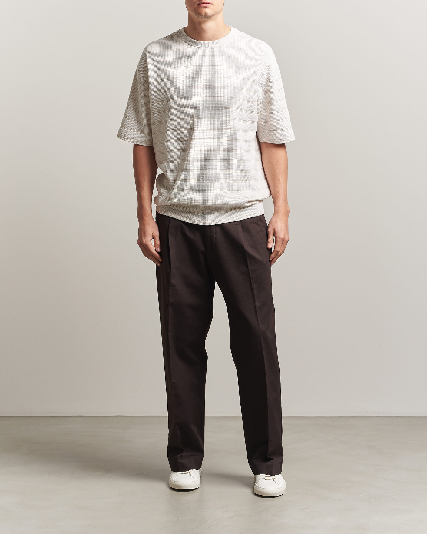 Men | T-Shirts | J.Lindeberg | Jose Jacquard T-Shirt Moonbeam