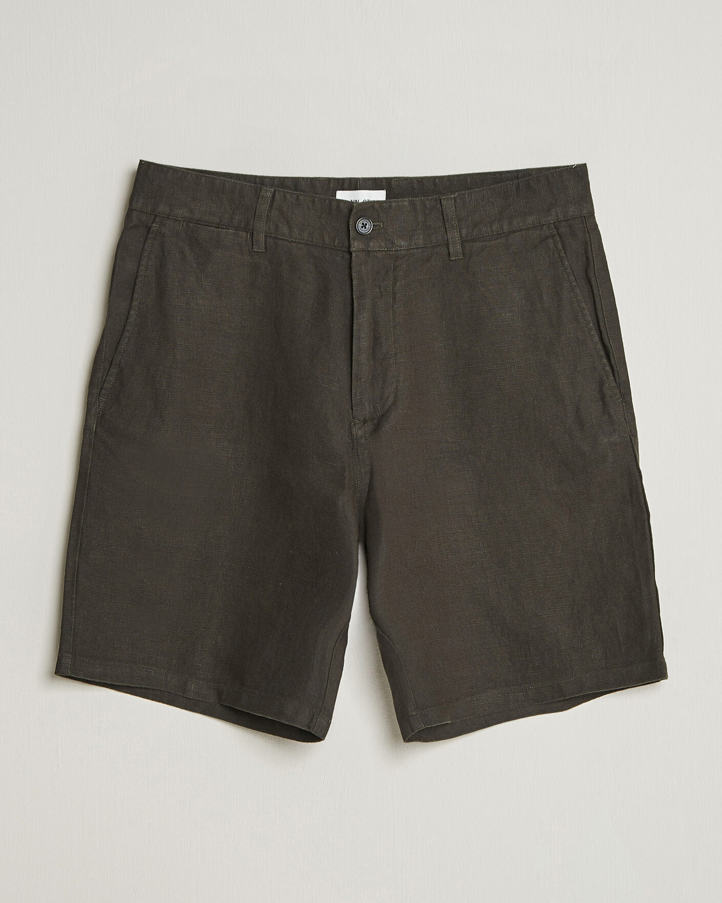 Men |  | NN07 | Aden Linen Shorts Dark Army