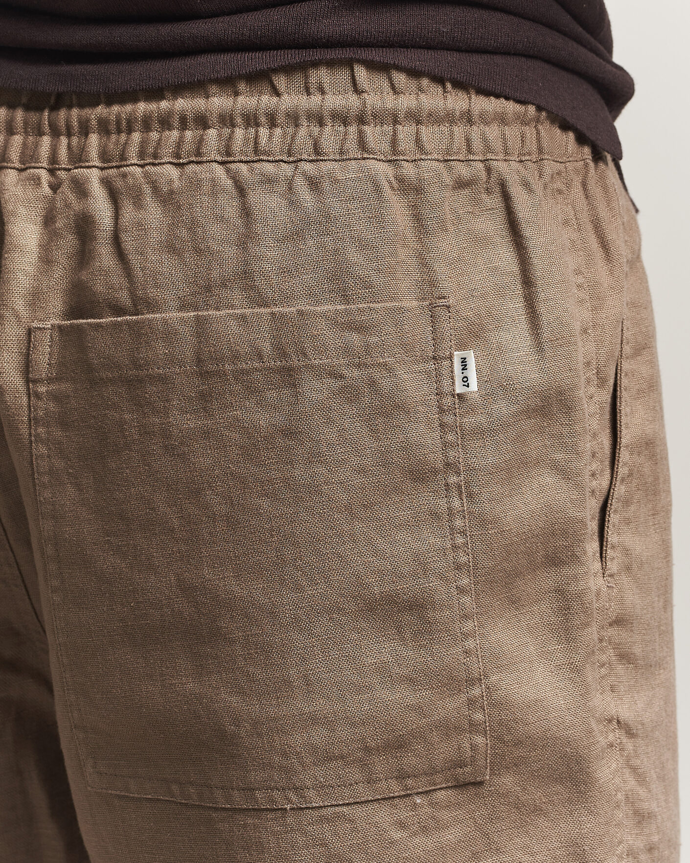 Men | Shorts | NN07 | Gregor Linen Drawstring Shorts Clay Mirage