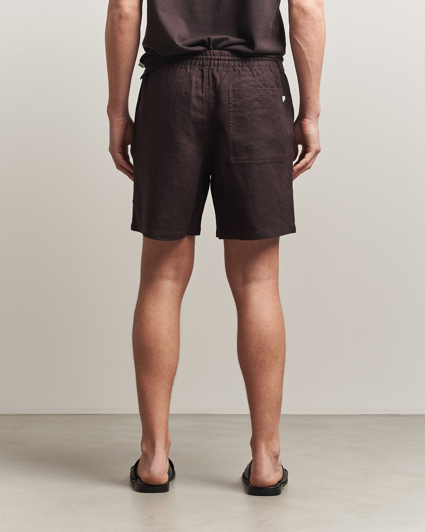 Men | Shorts | NN07 | Gregor Linen Drawstring Shorts Dusky Port