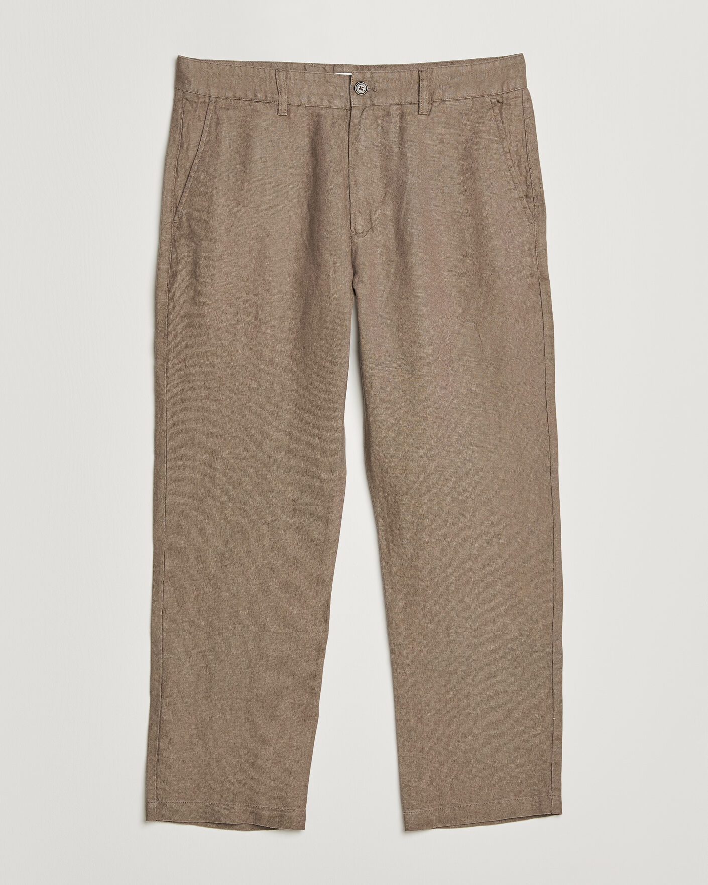 Men | Trousers | NN07 | Aden Regular Fit Linen Trousers Clay Mirage