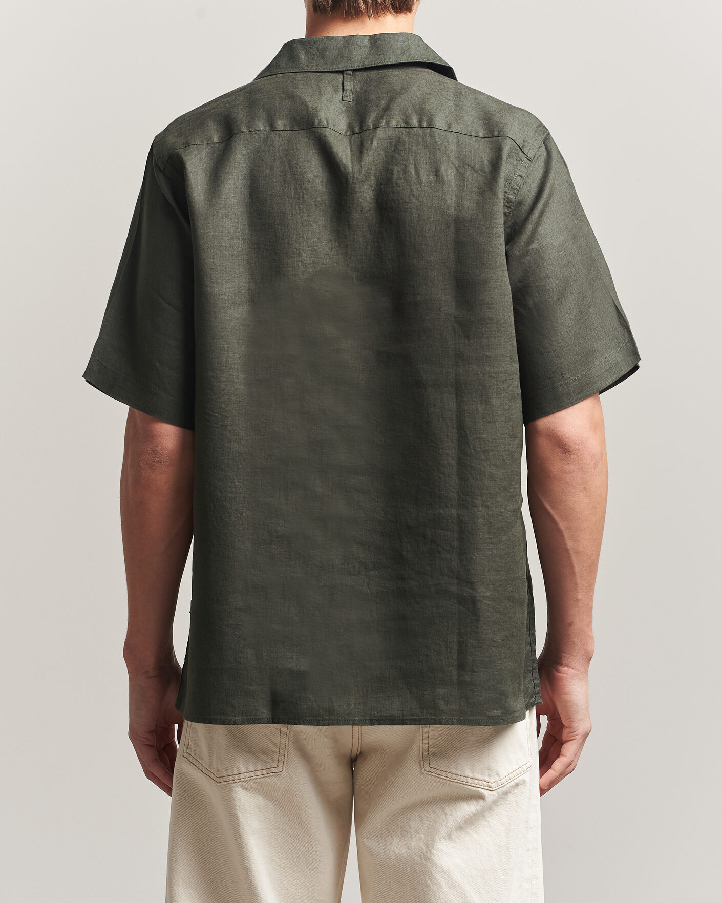 Men | Shirts | NN07 | Julio Linen Resort Shirt Dark Army