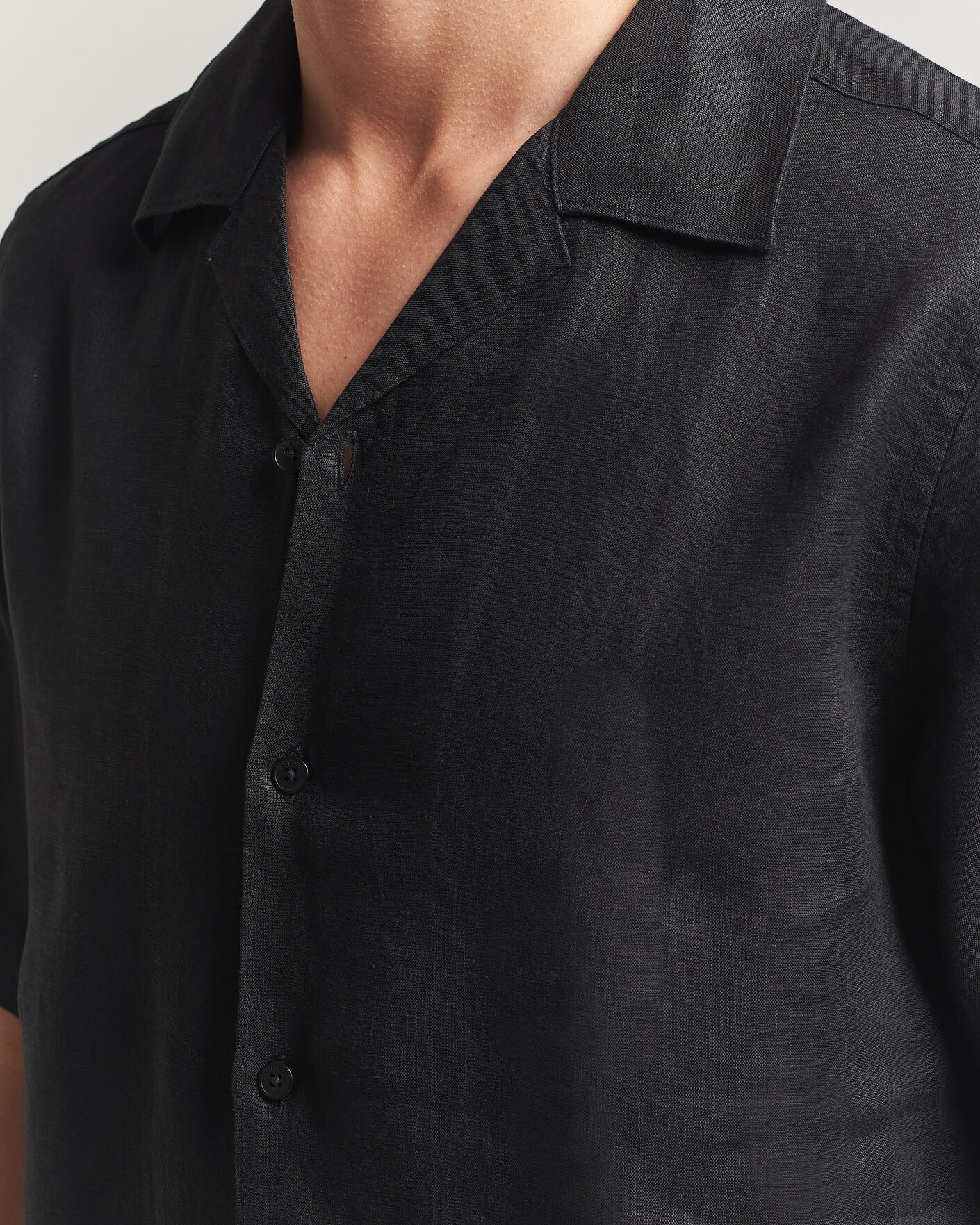 Men | Shirts | NN07 | Julio Linen Resort Shirt Black