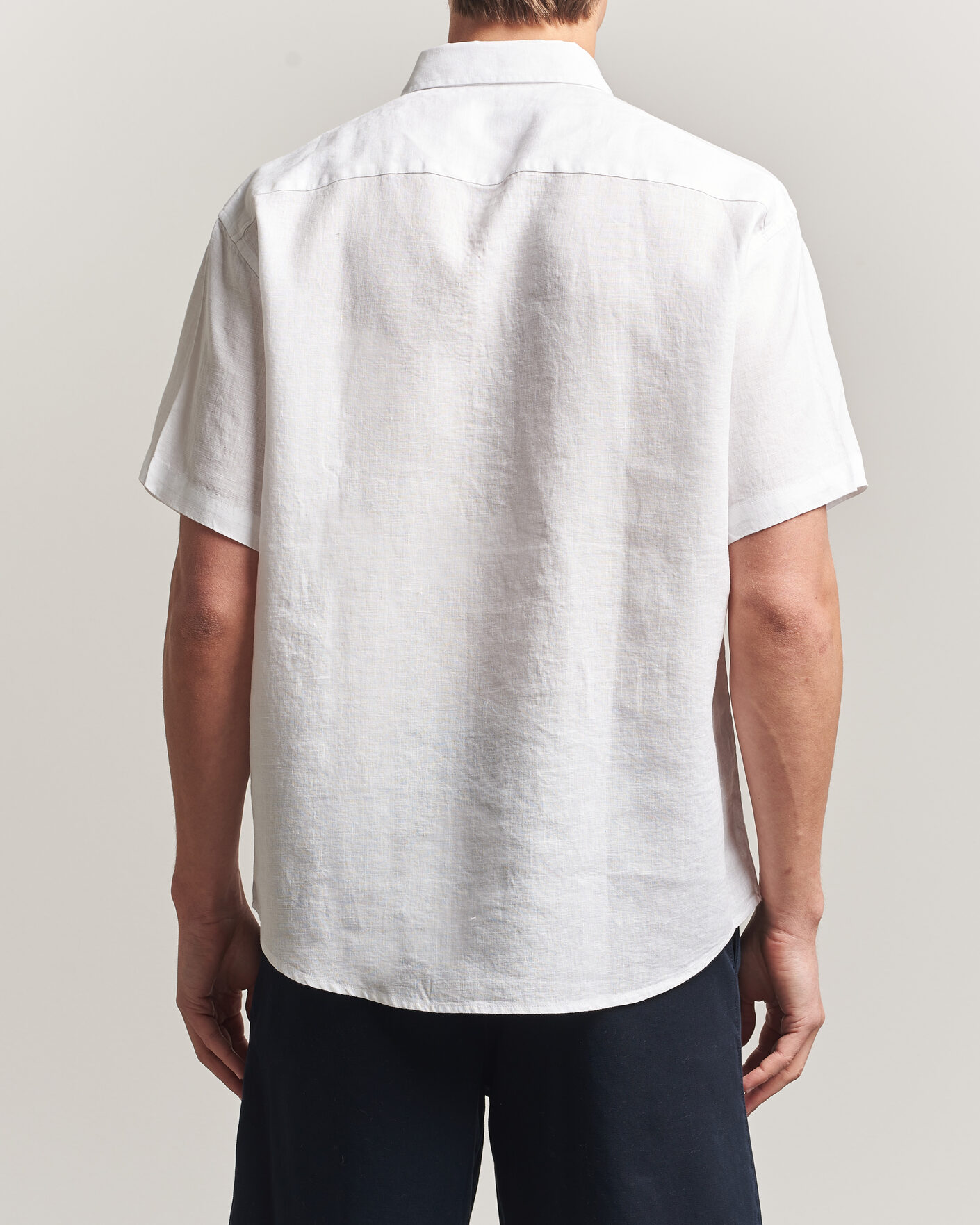 Men | Shirts | NN07 | Deon Linen Short Sleeve Shirt White