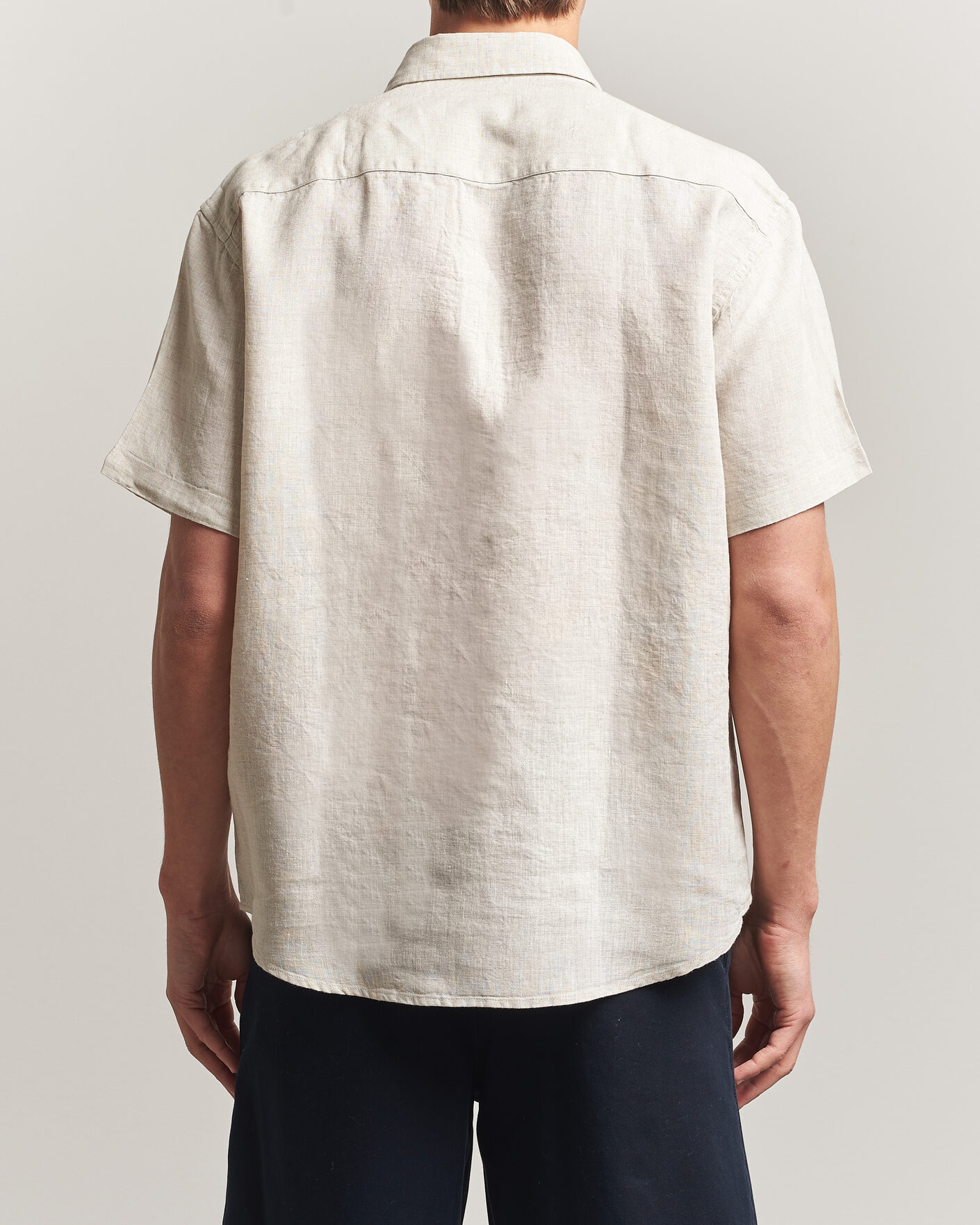 Men | Shirts | NN07 | Deon Linen Short Sleeve Shirt Oat