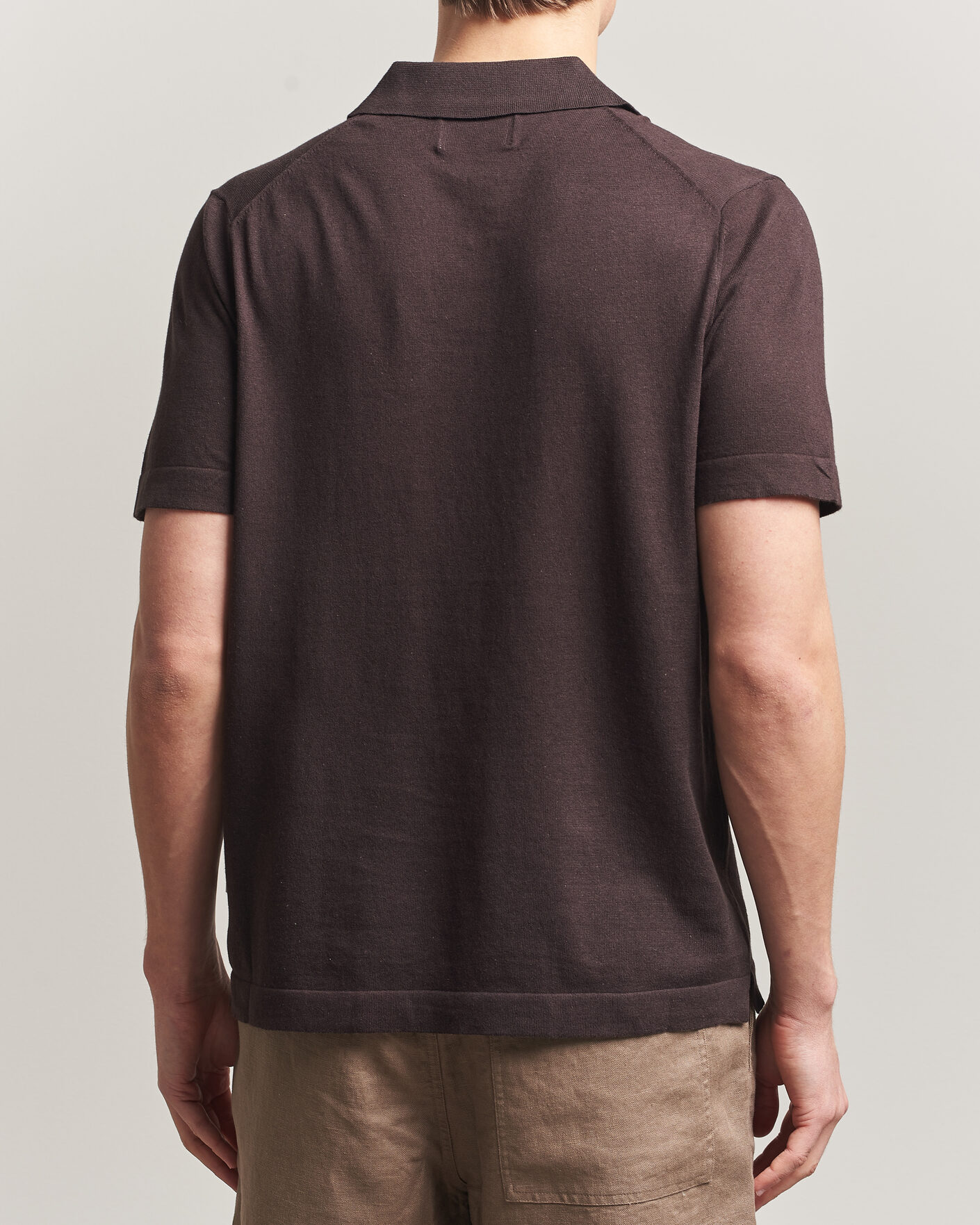 Men | Polo Shirts | NN07 | Ryan Cotton/Linen Polo Dusky Port