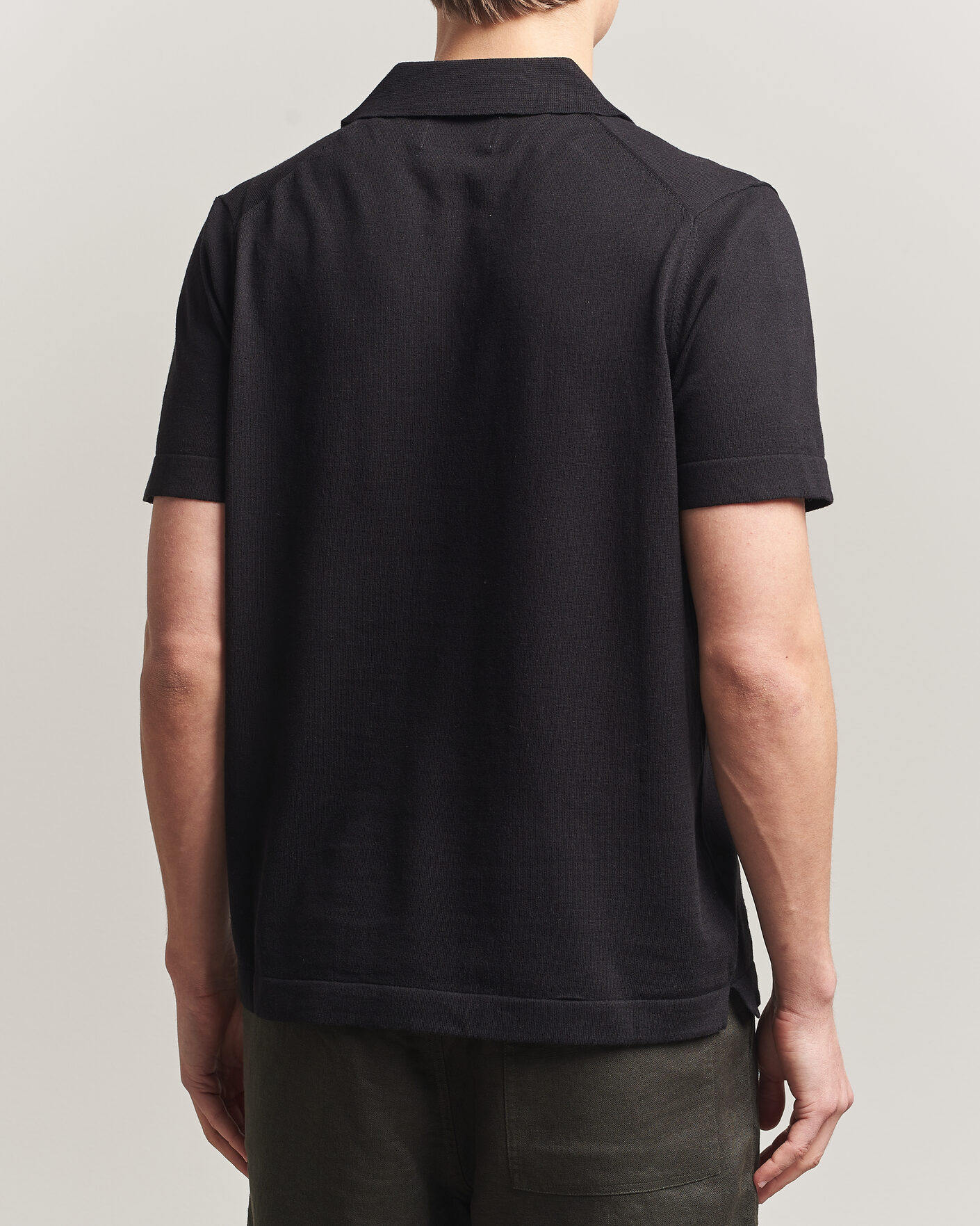 Men | Polo Shirts | NN07 | Ryan Cotton/Linen Polo Black