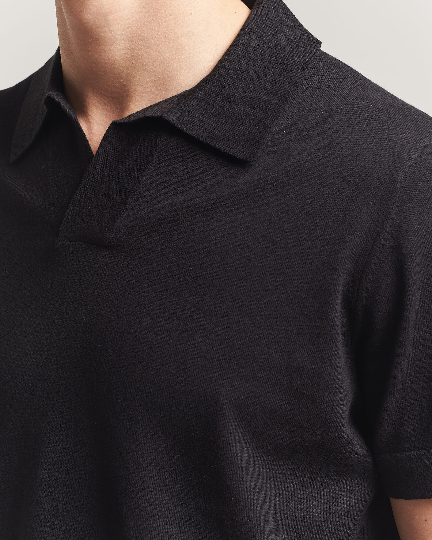 Men | Polo Shirts | NN07 | Ryan Cotton/Linen Polo Black