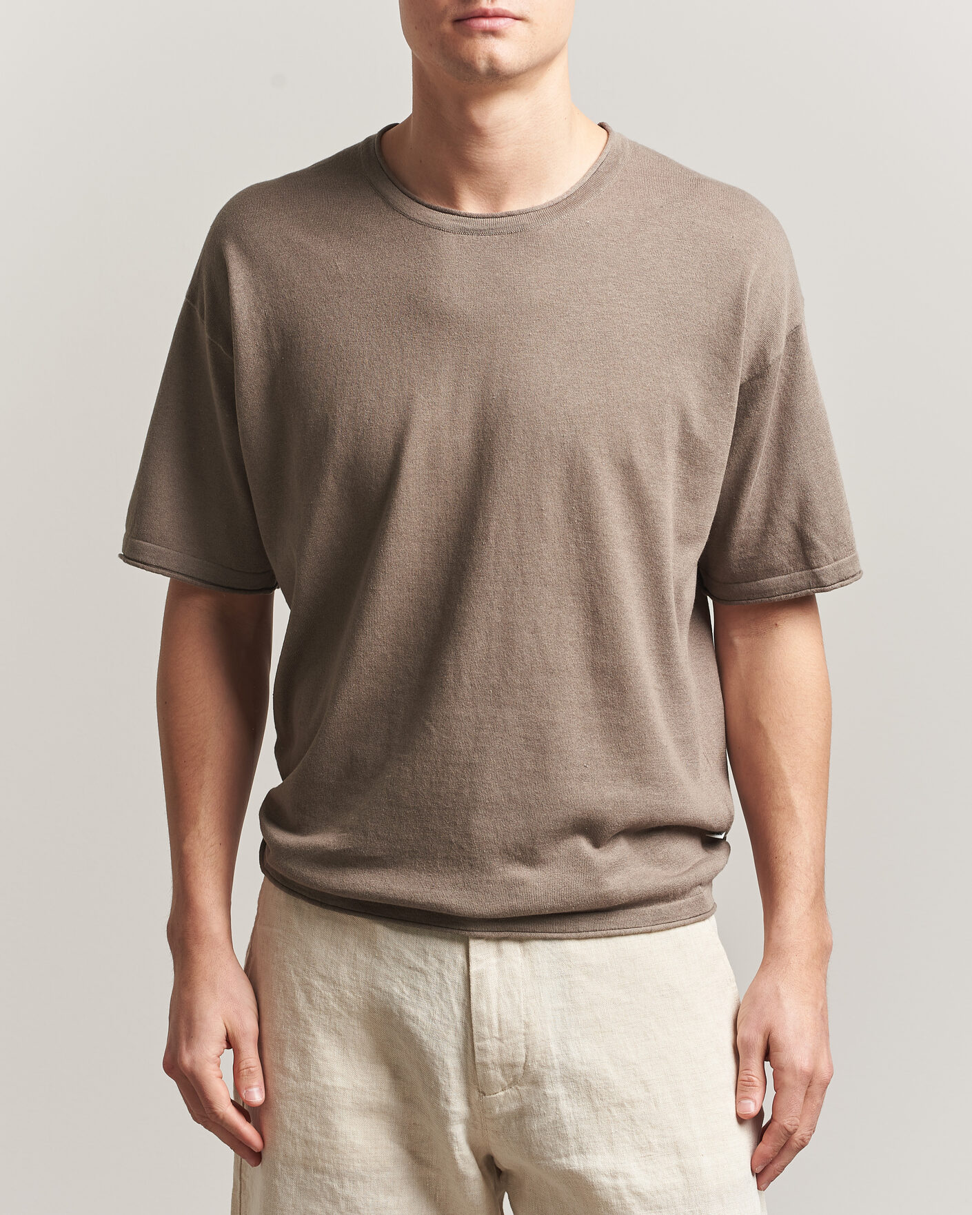 Men | T-Shirts | NN07 | Ryan Cotton/Linen T-Shirt Clay Mirage