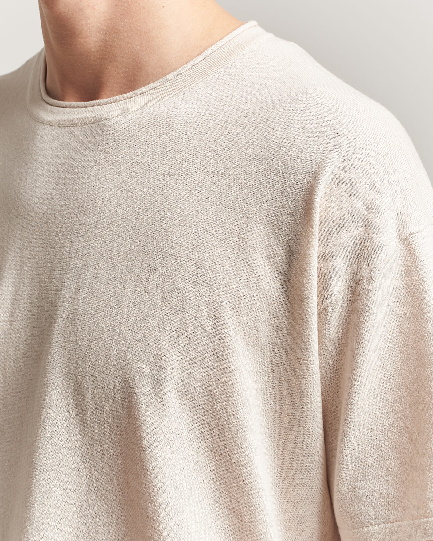Men | T-Shirts | NN07 | Ryan Cotton/Linen T-Shirt Oat